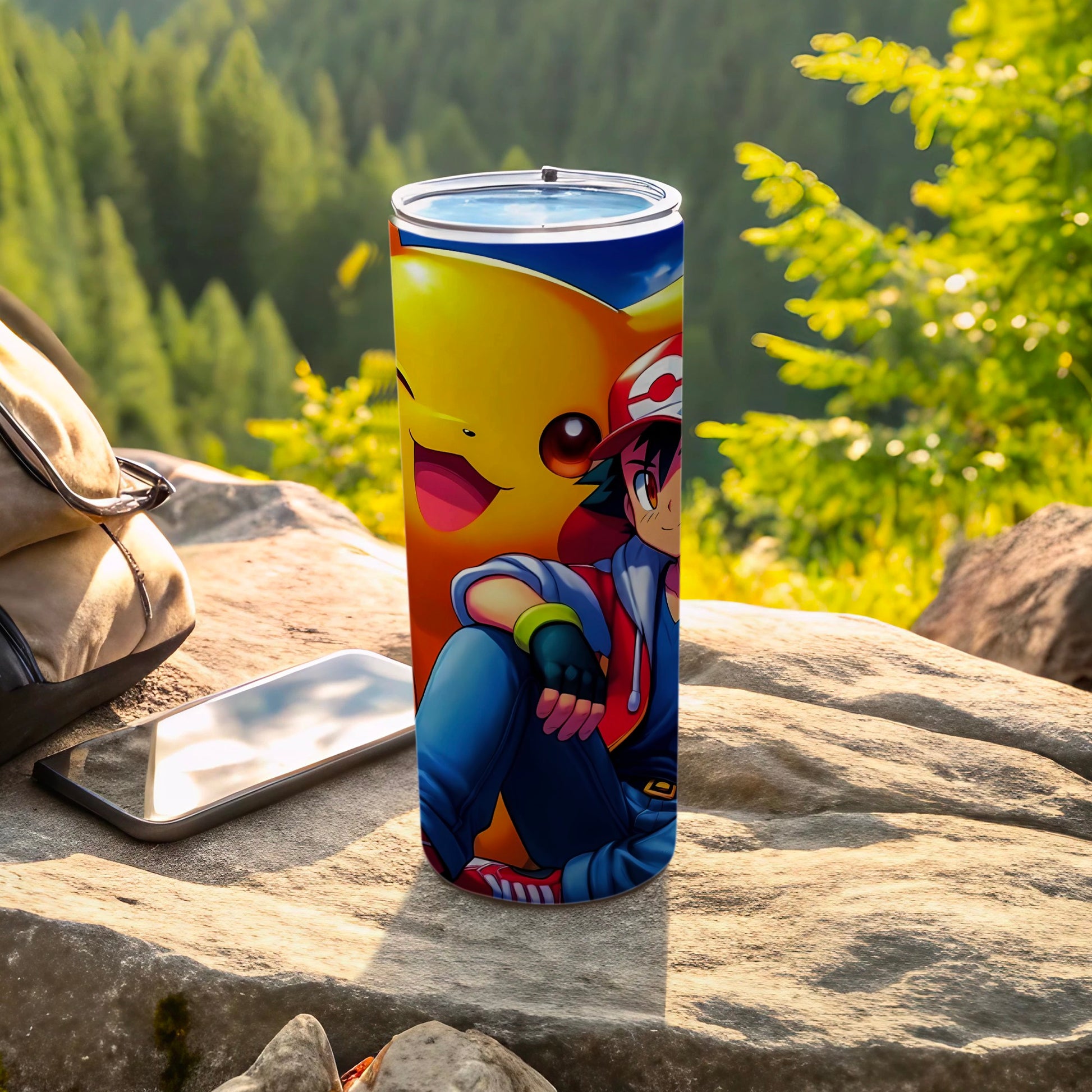 Colorful Anime Character Nature Scene Tumbler