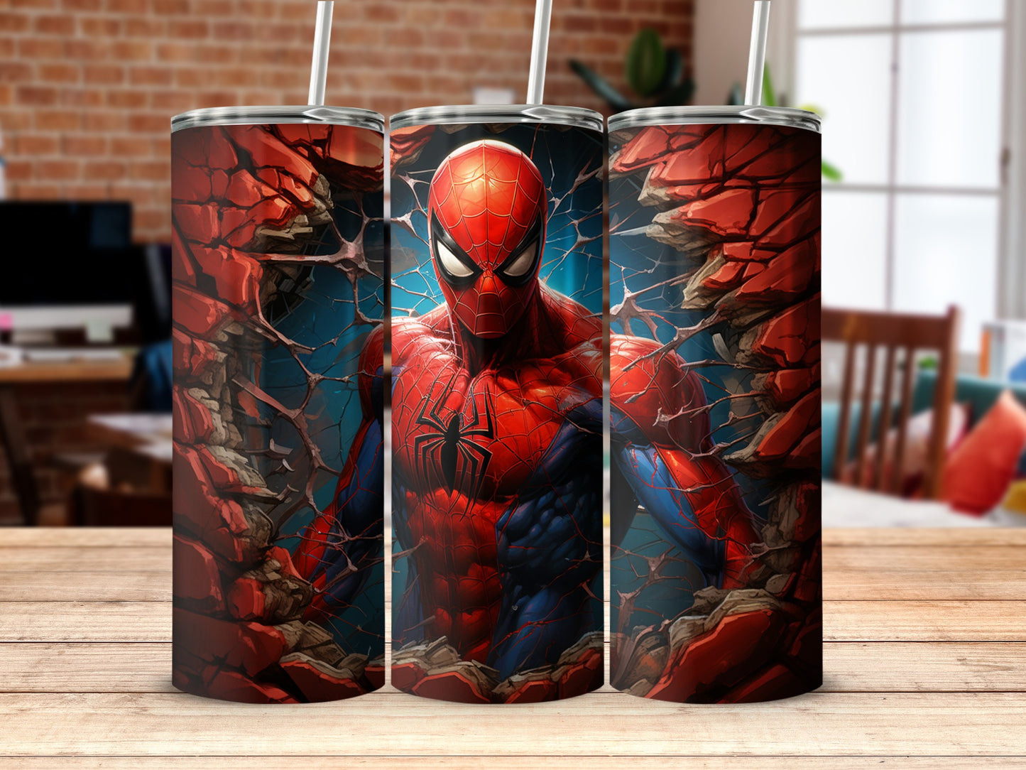 Spider-Man Tumbler with Vivid Comic Book Design