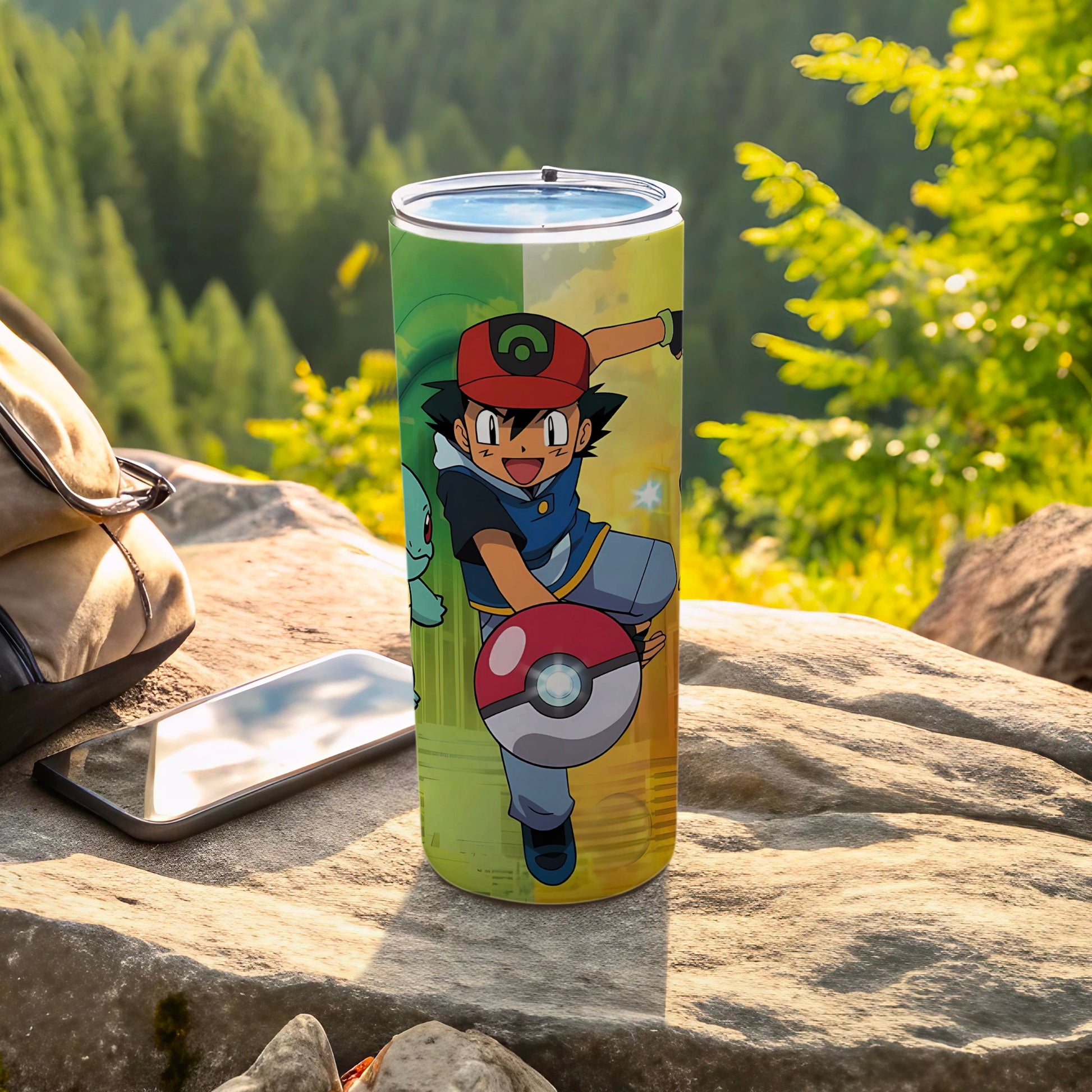 Ash Ketchum and Squirtle Anime Themed Tumbler