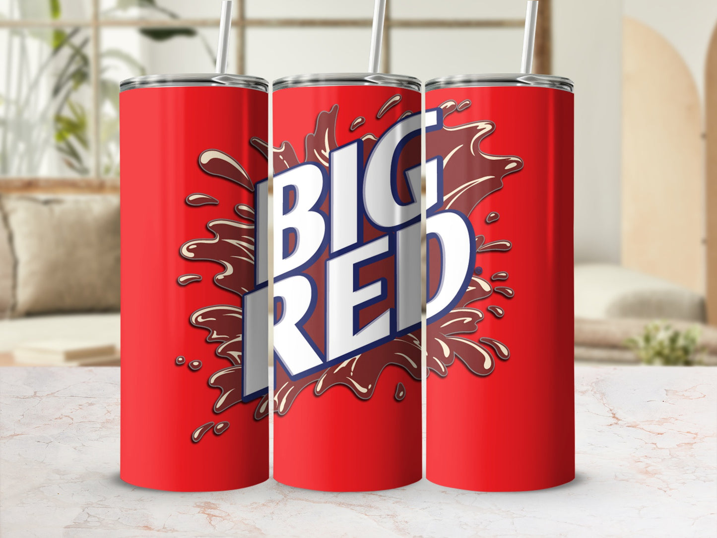 Big Red Splash Graphic Red Tumbler product type