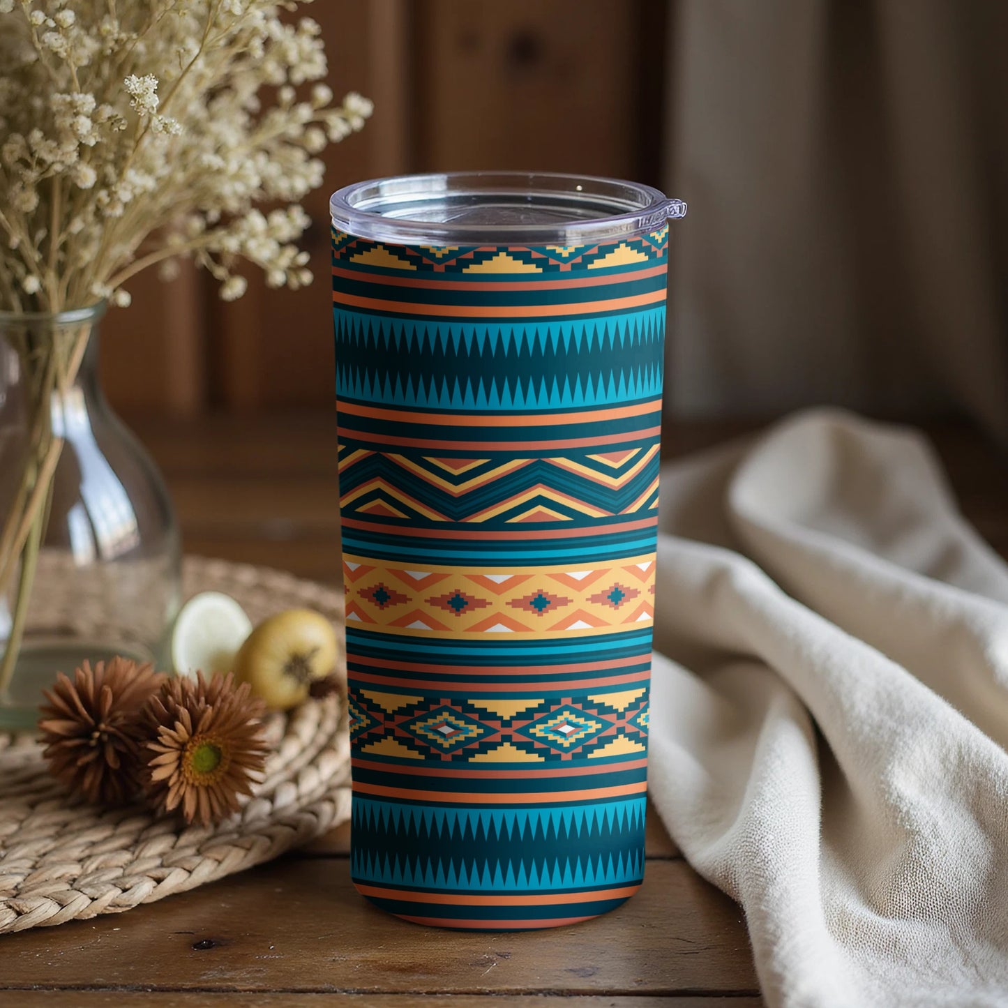 Vibrant Southwestern Pattern Insulated Tumbler Cup