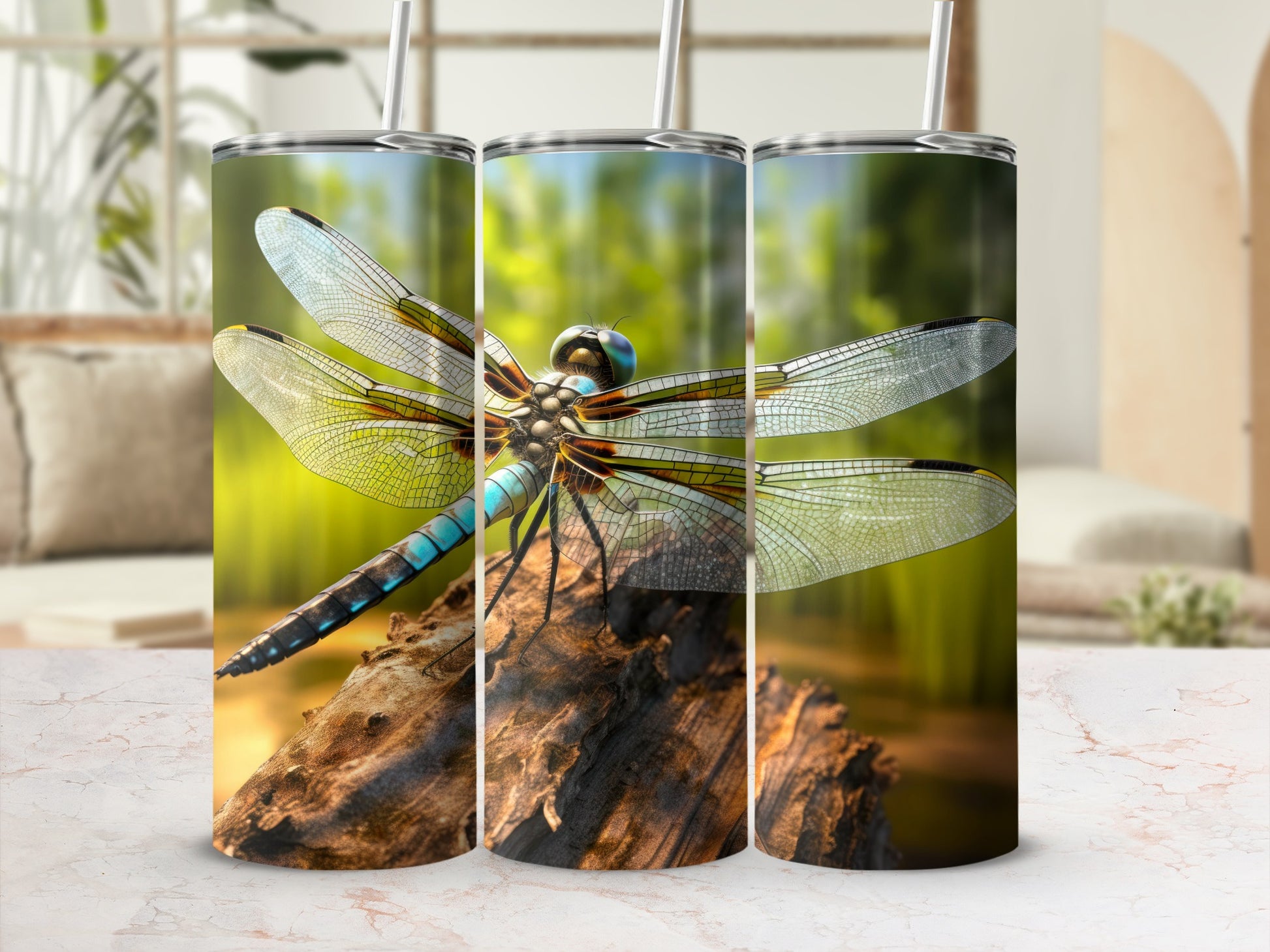 Beautiful Dragonfly Nature Design Tumbler Product