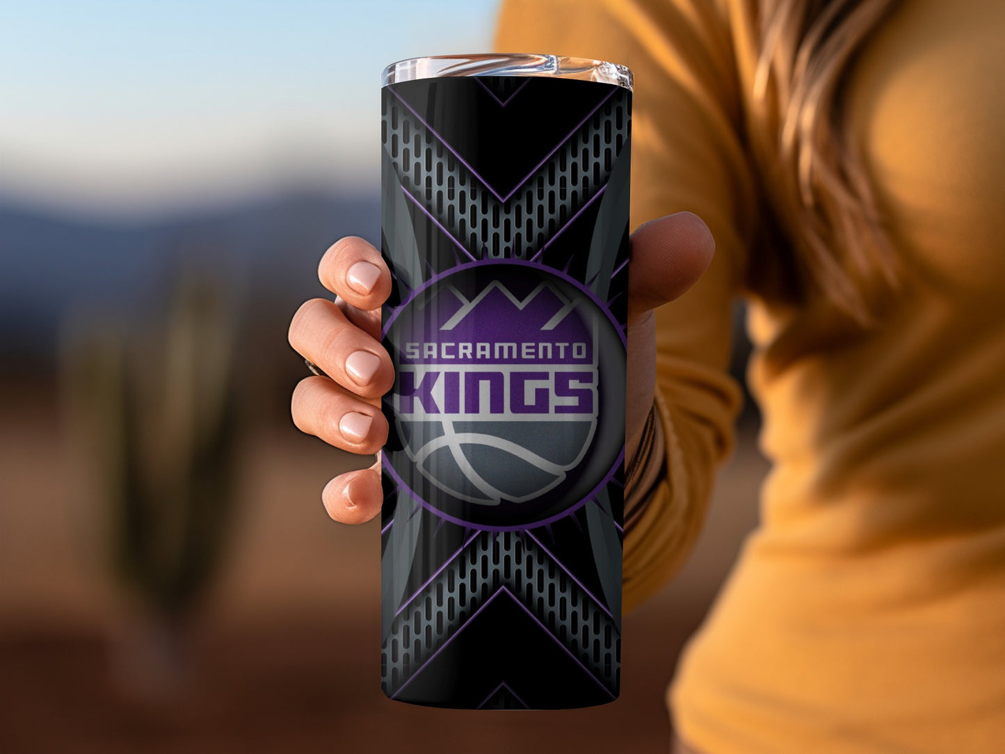 Sacramento Kings Purple and Black Design Pattern Tumblers