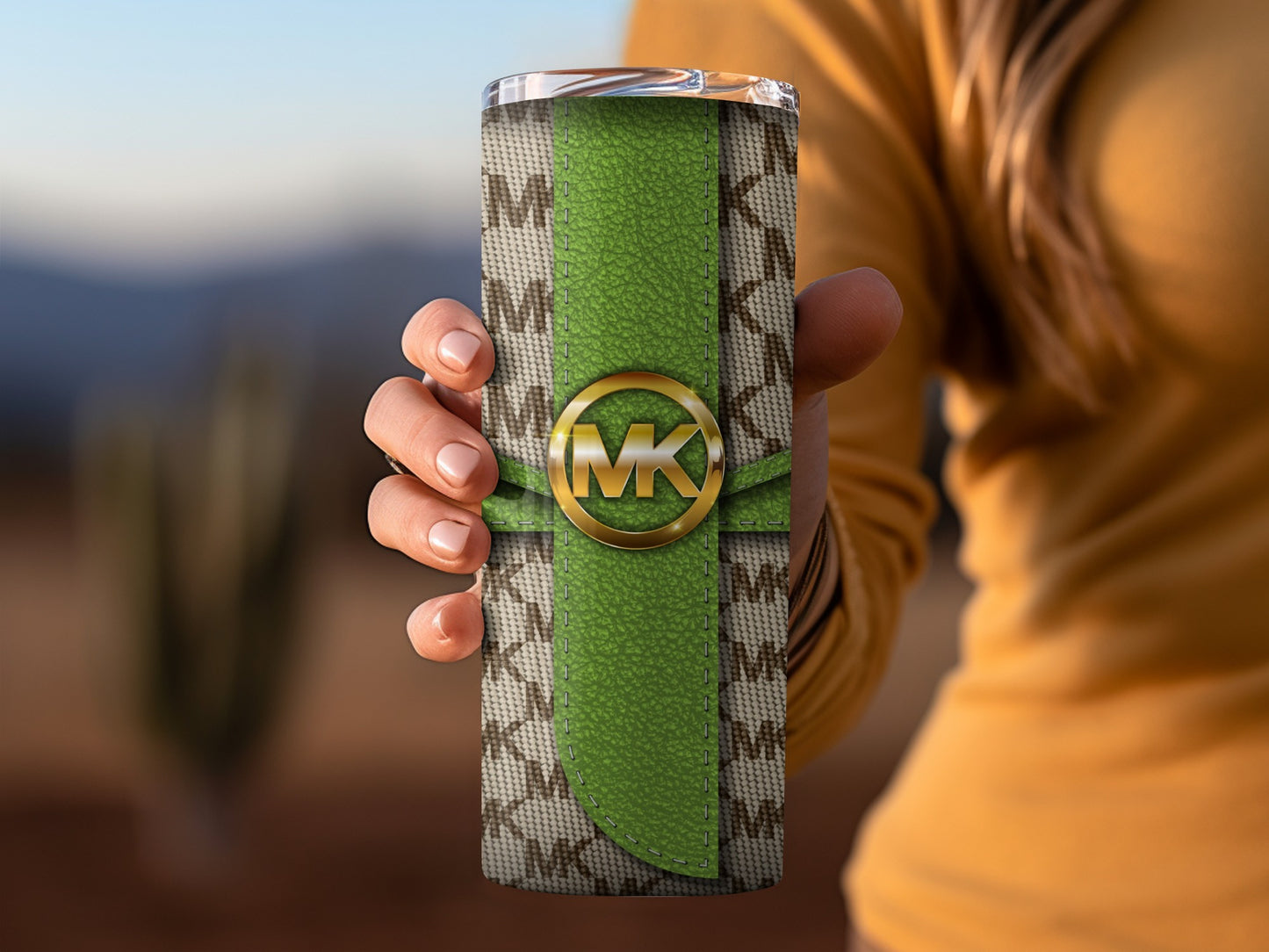 Stylish Green Patterned MK Insulated Tumblers Product