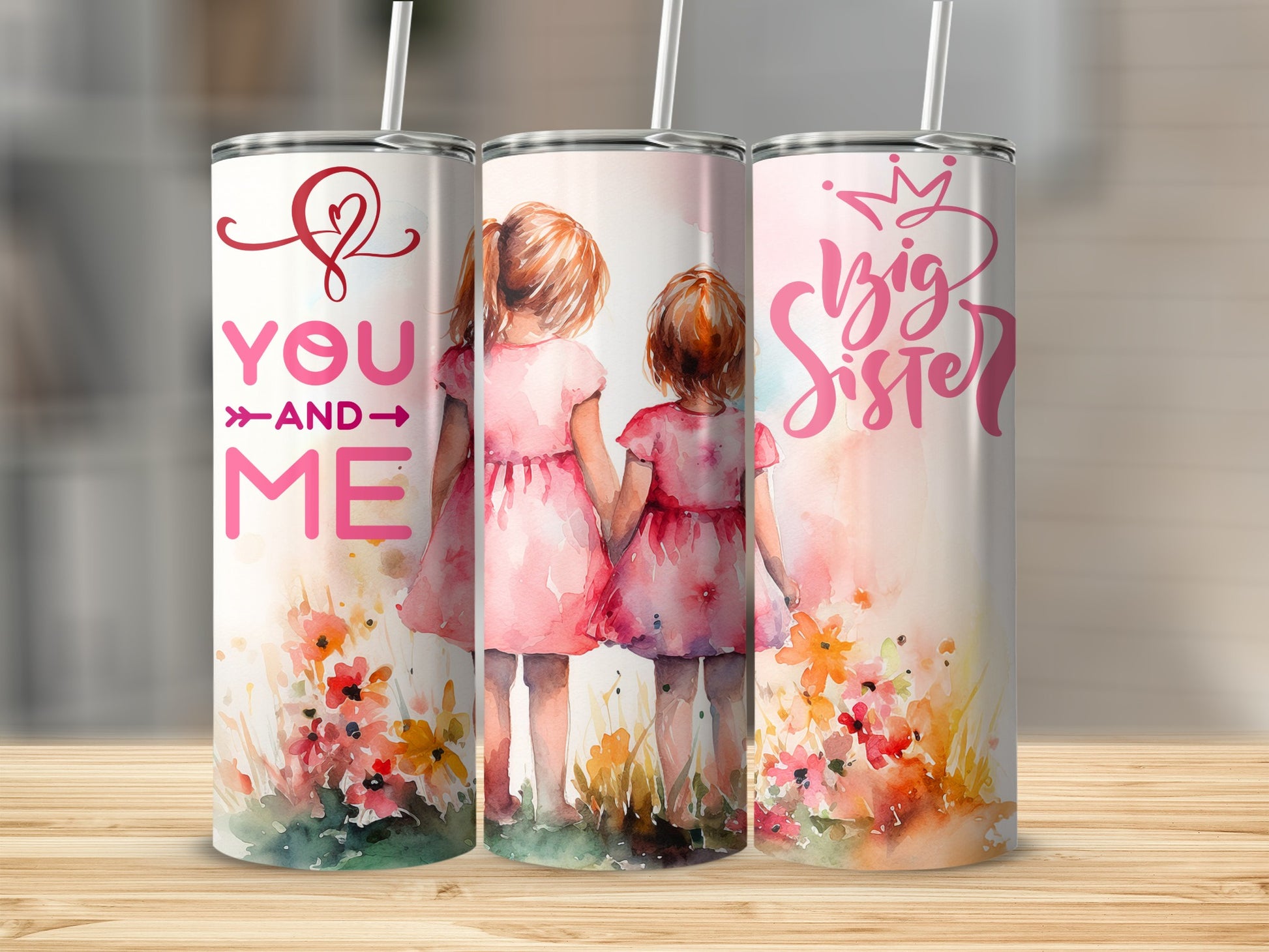 Big Sister and You and Me Design Tumbler
