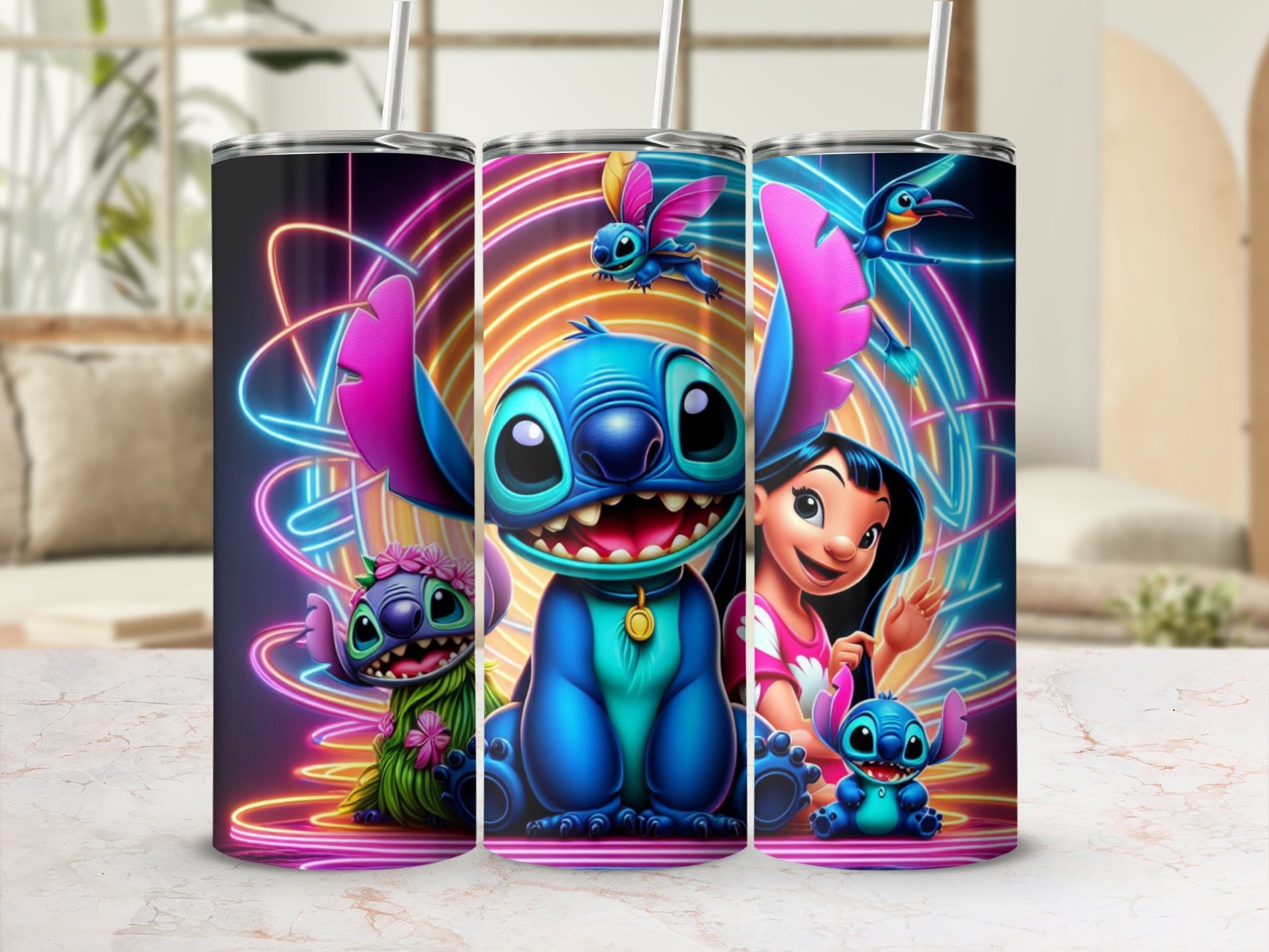 Vibrant Lilo and Stitch Tumblers for Stylish Sipping