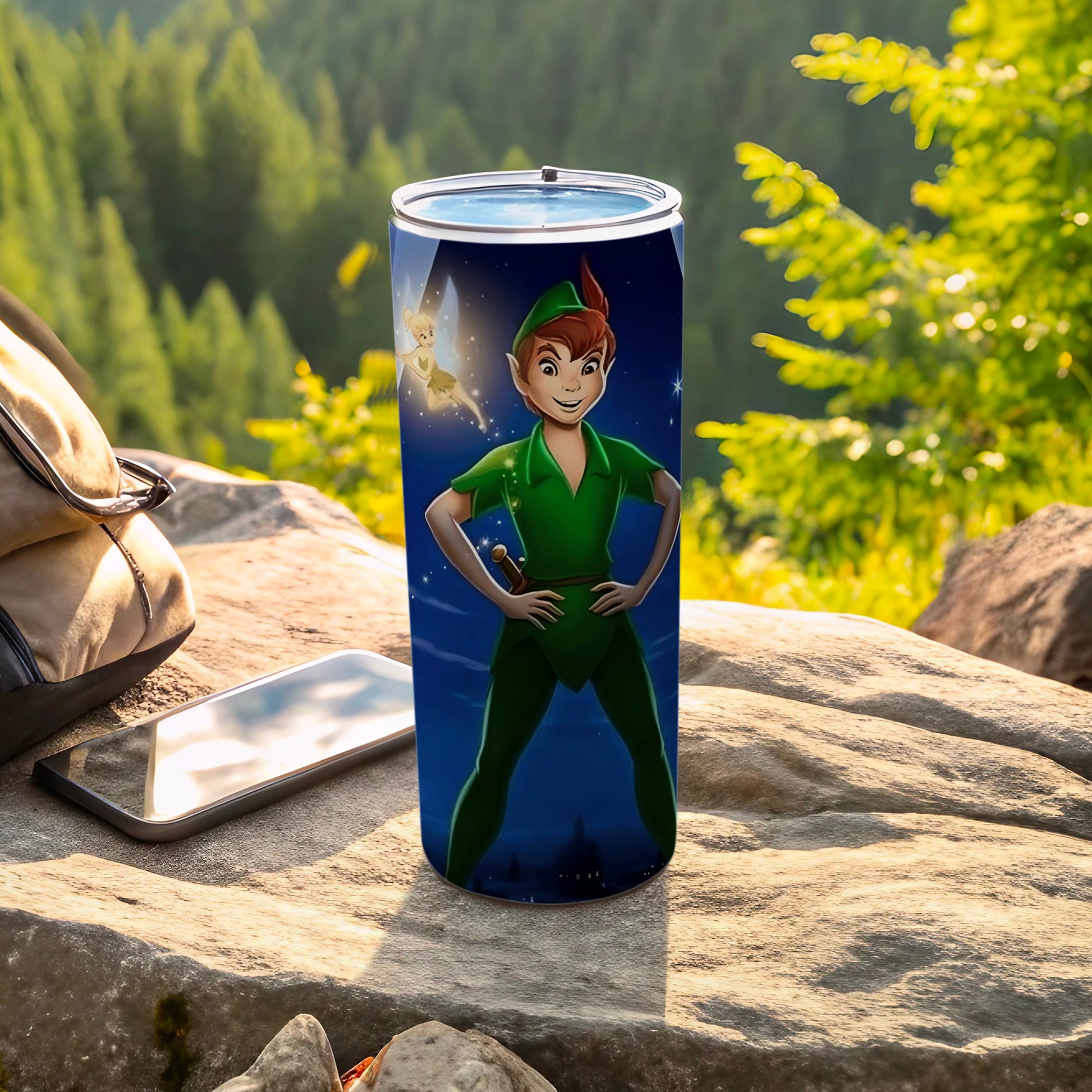 Peter Pan and Tinker Bell Insulated Travel Tumbler