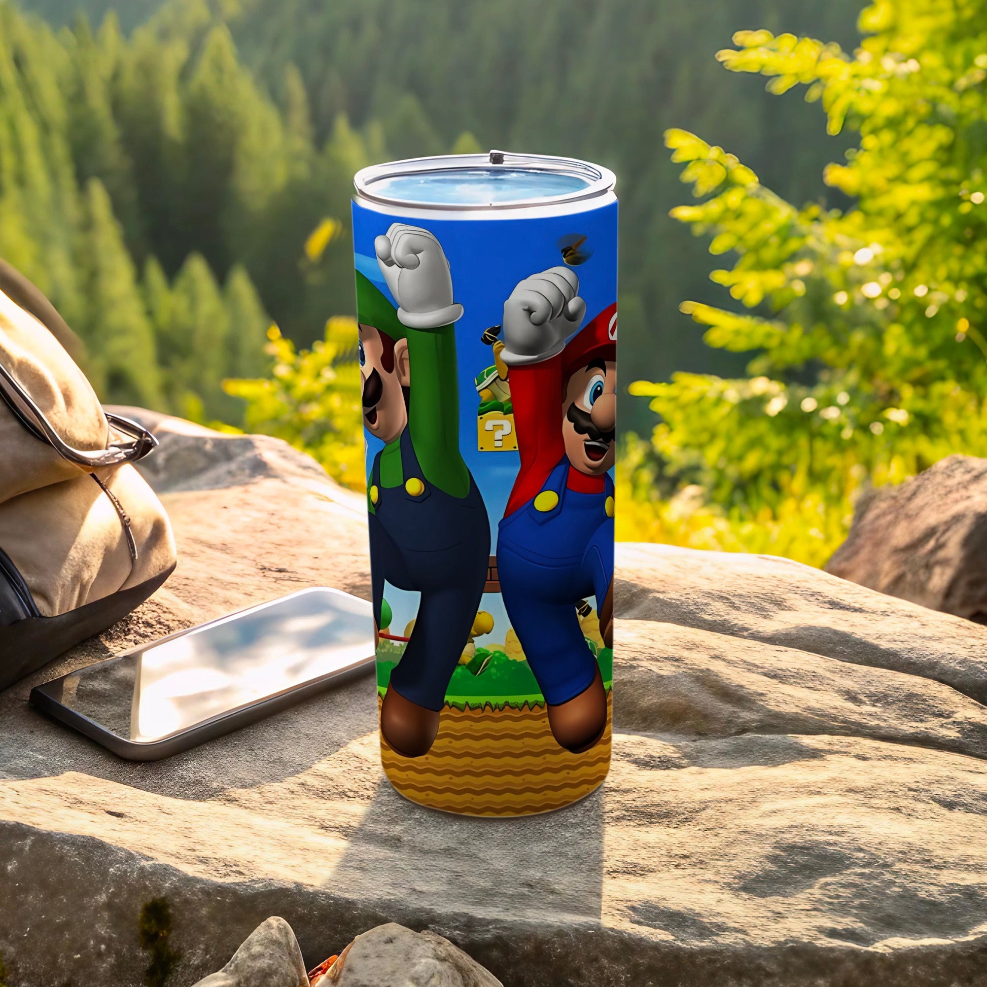 Mario and Luigi Adventure Design Tumbler