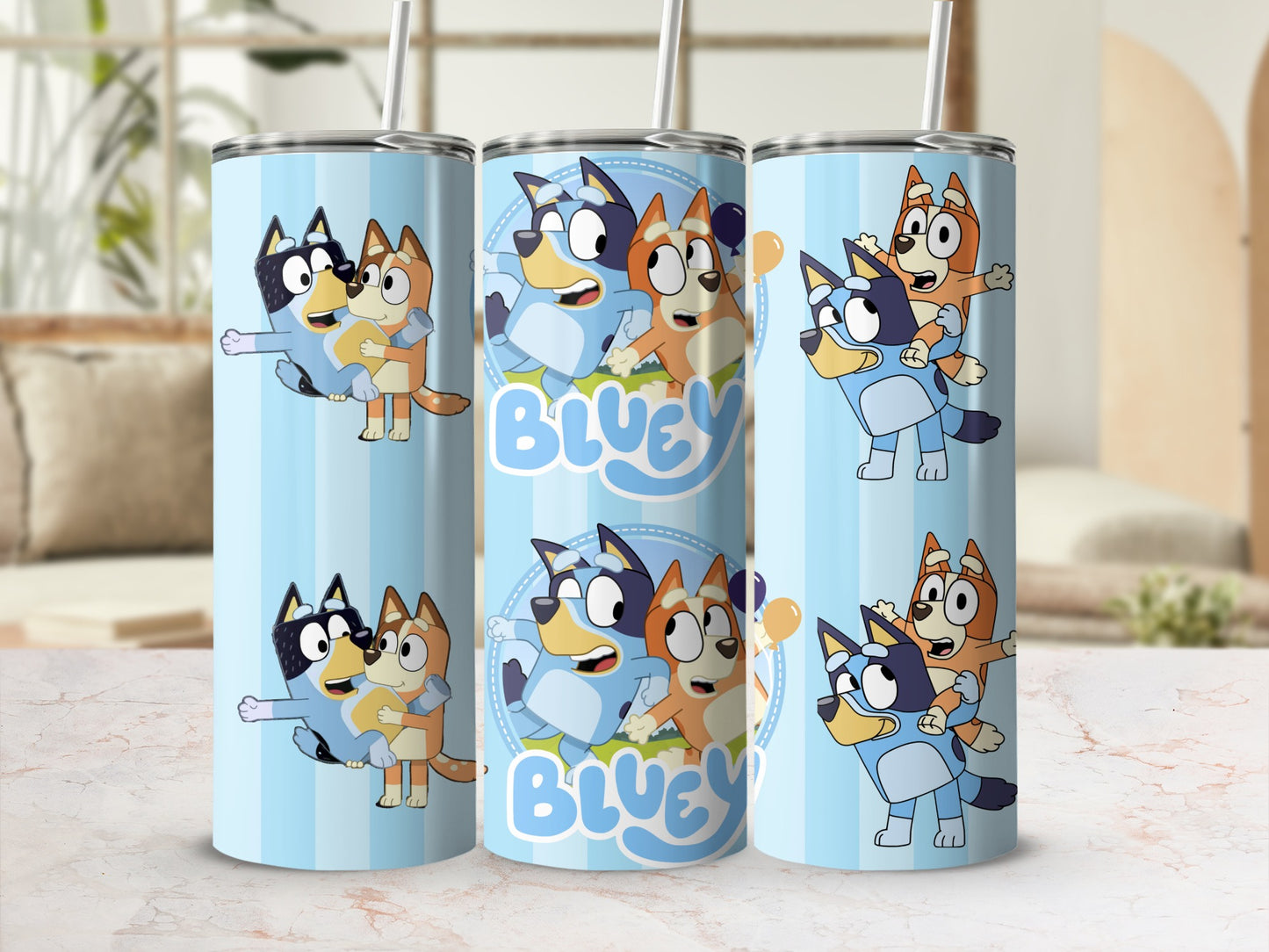 Bluey and Friends Fun Design Insulated Tumbler