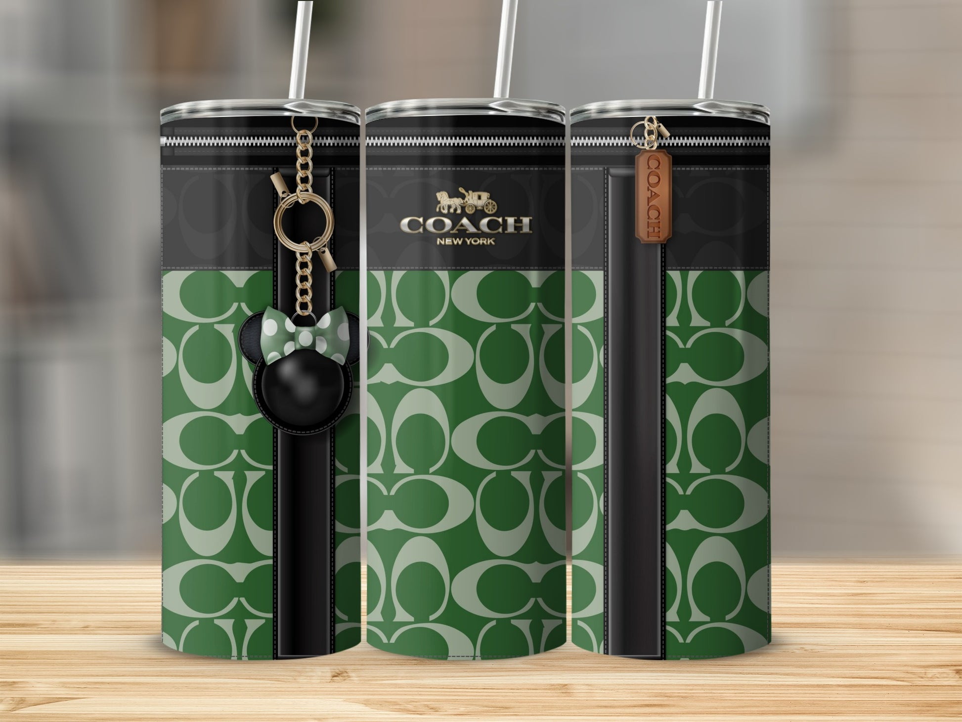 Stylish Green and Black Designer Tumbler for Everyday Use