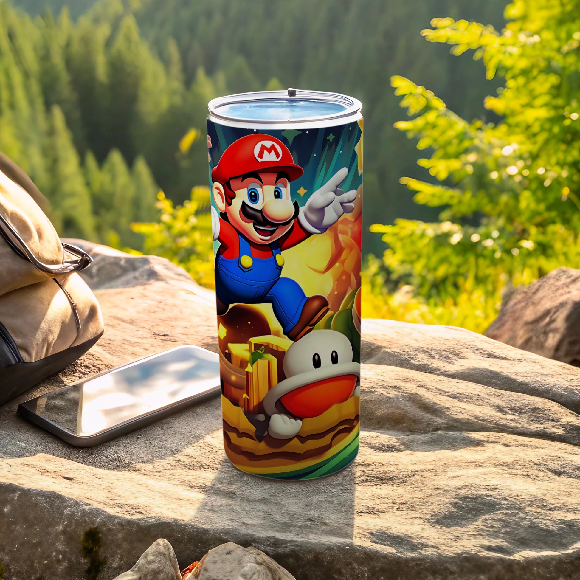 Colorful Gaming Character Travel Tumbler for Outdoor Adventures