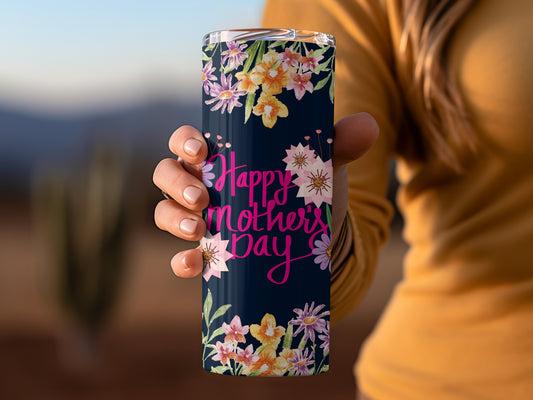 Happy Mother's Day Floral Design Custom Tumbler