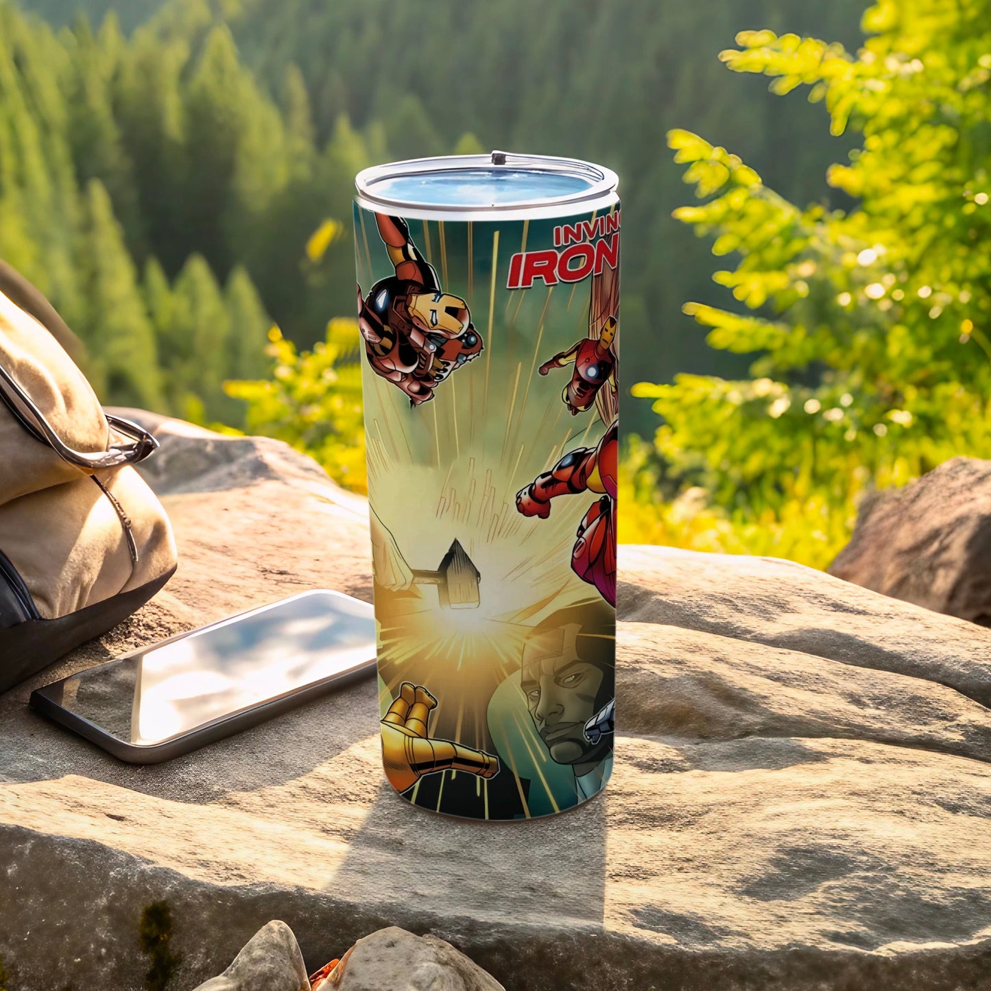 Invincible Iron Man Comic Design Insulated Tumbler