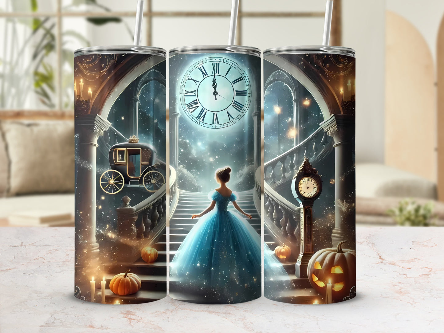 Magical Midnight Fairy Tale Scene Tumbler Cup
