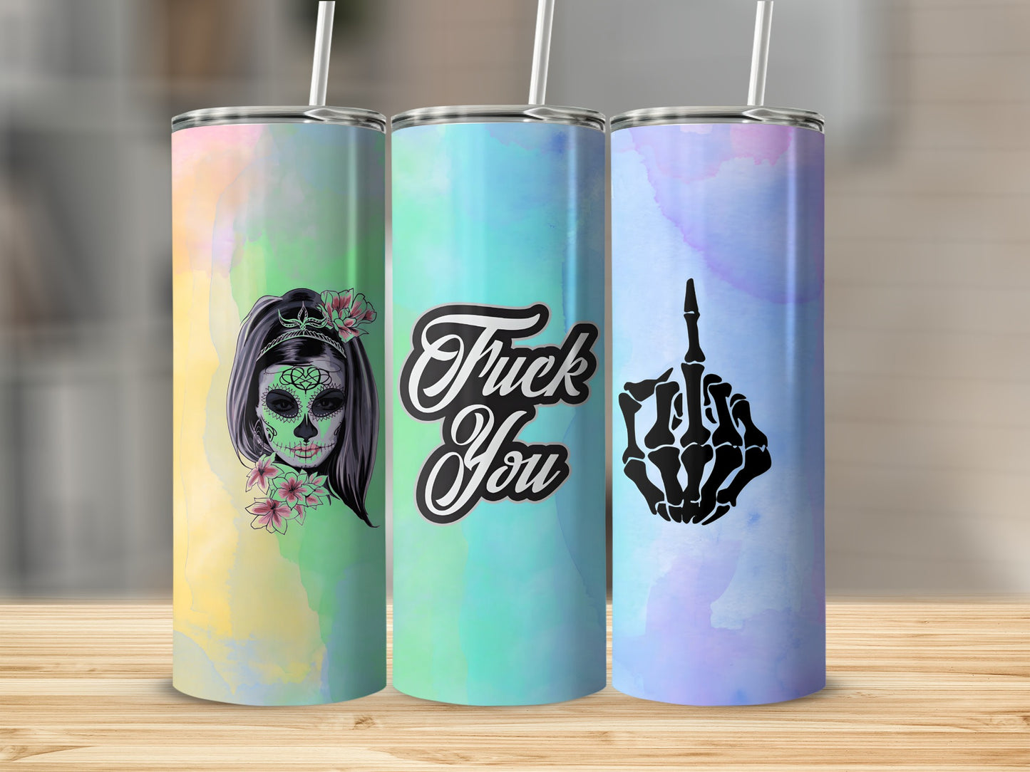 Colorful Tumbler with Unique and Edgy Designs Gift Item