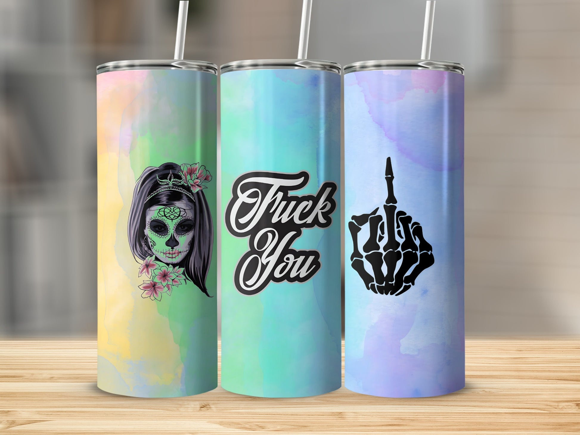 Colorful Tumbler with Unique and Edgy Designs Gift Item