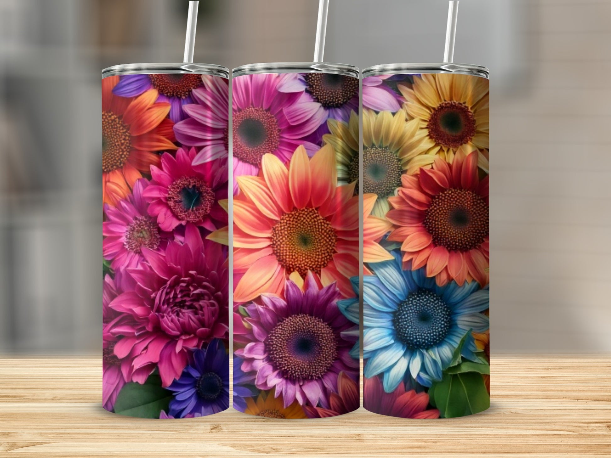 Colorful Floral Insulated Tumblers for All Occasions