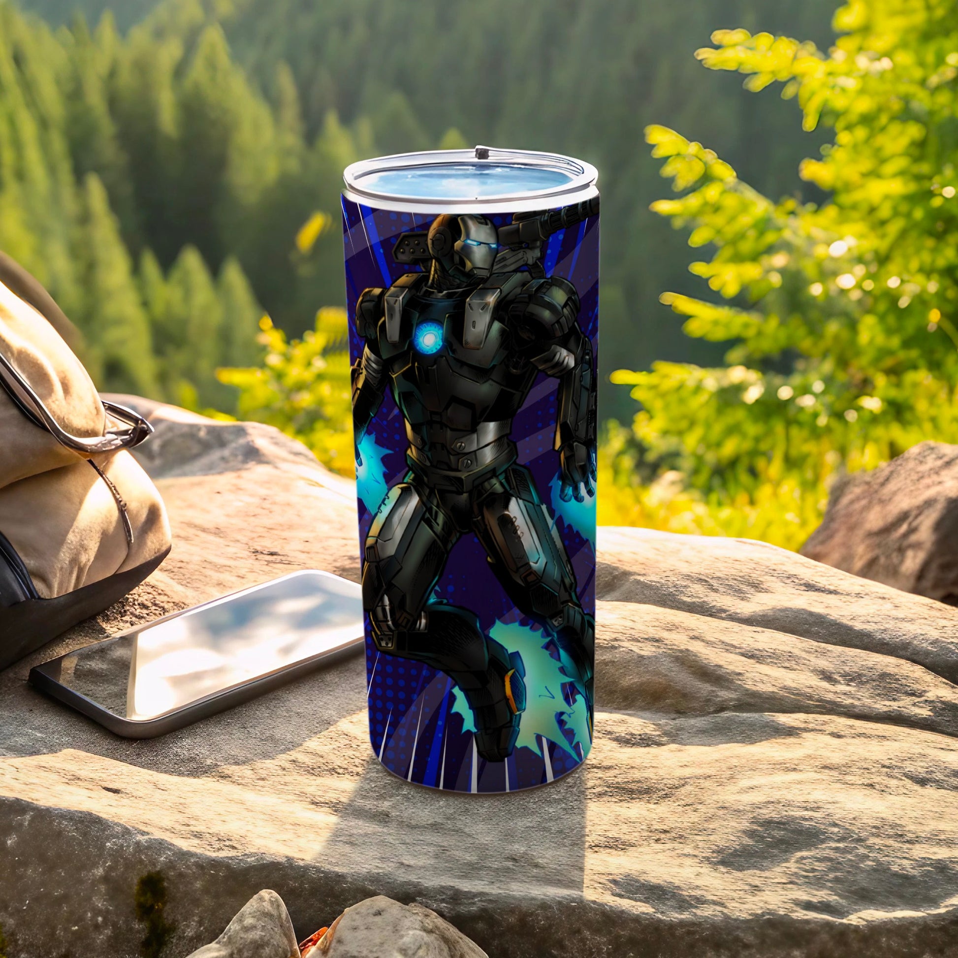 Armored Mecha Hero Artwork Tumbler for Adventure Use