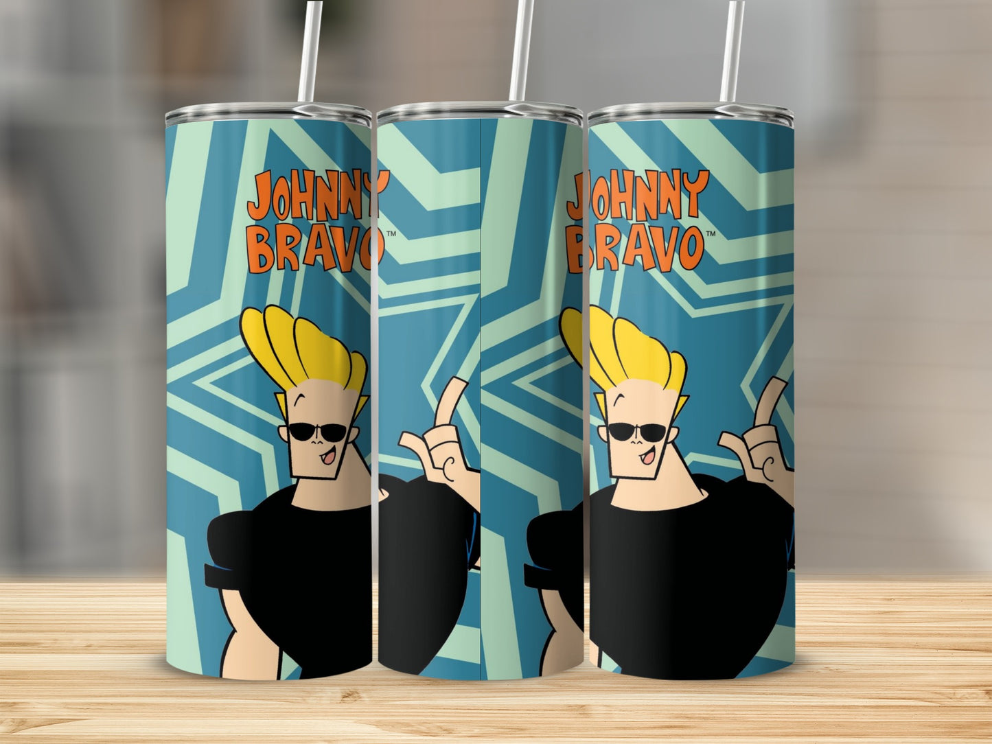 Johnny Bravo Cartoon Character Tumbler Cup