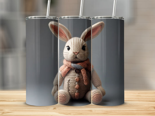 Cute Knitted Bunny Animal Figure Tumbler product type