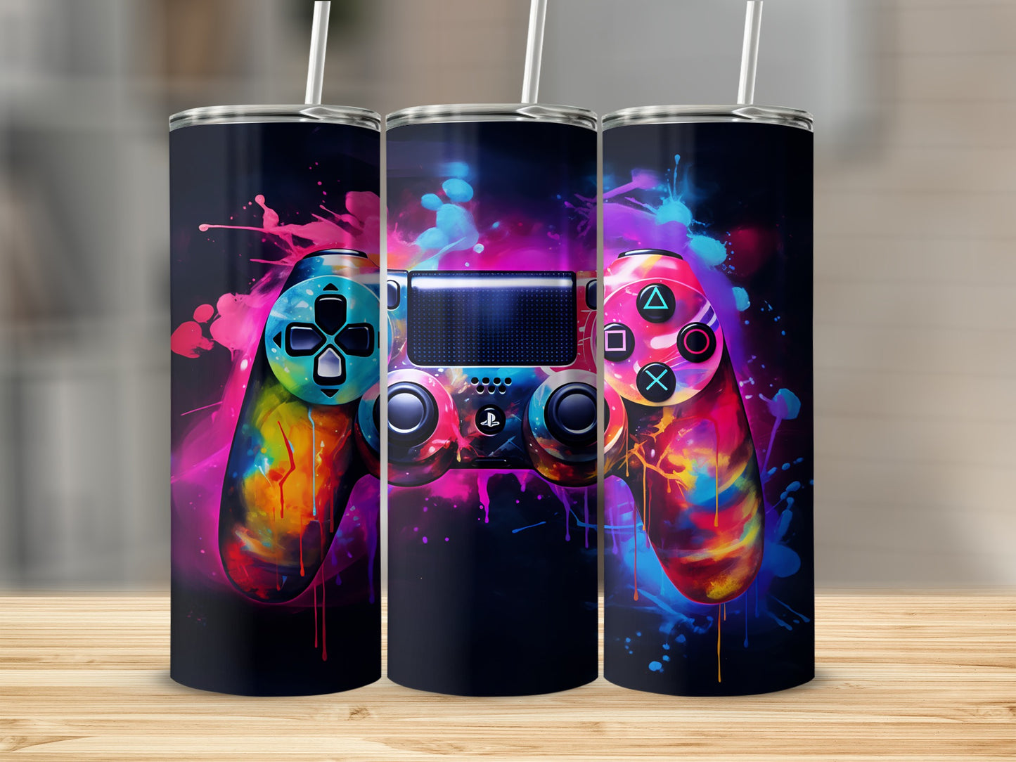 Vibrant Gaming Controller Design Tumbler محصول