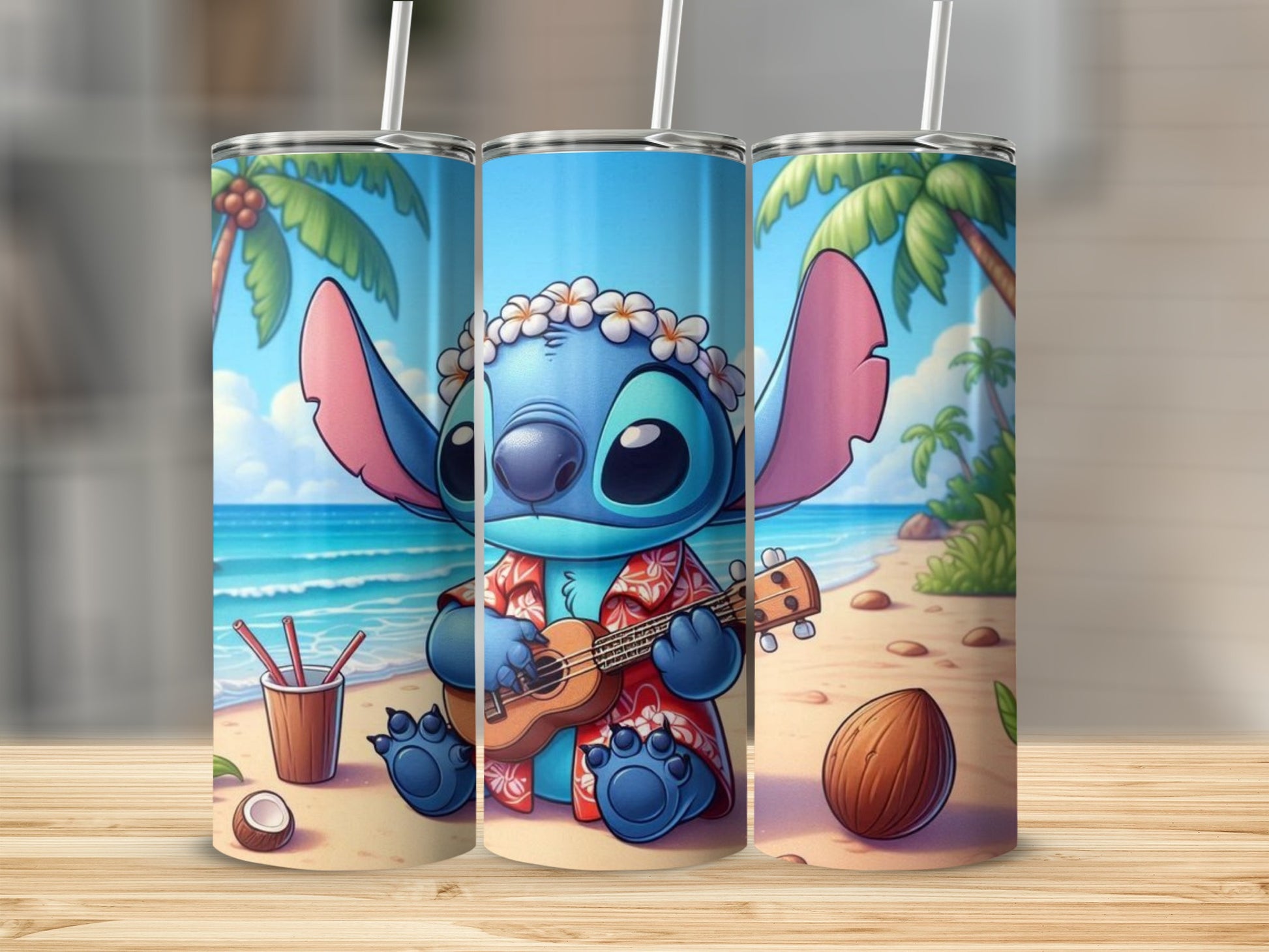 Cute Cartoon Character Beach Vacation Tumbler Product