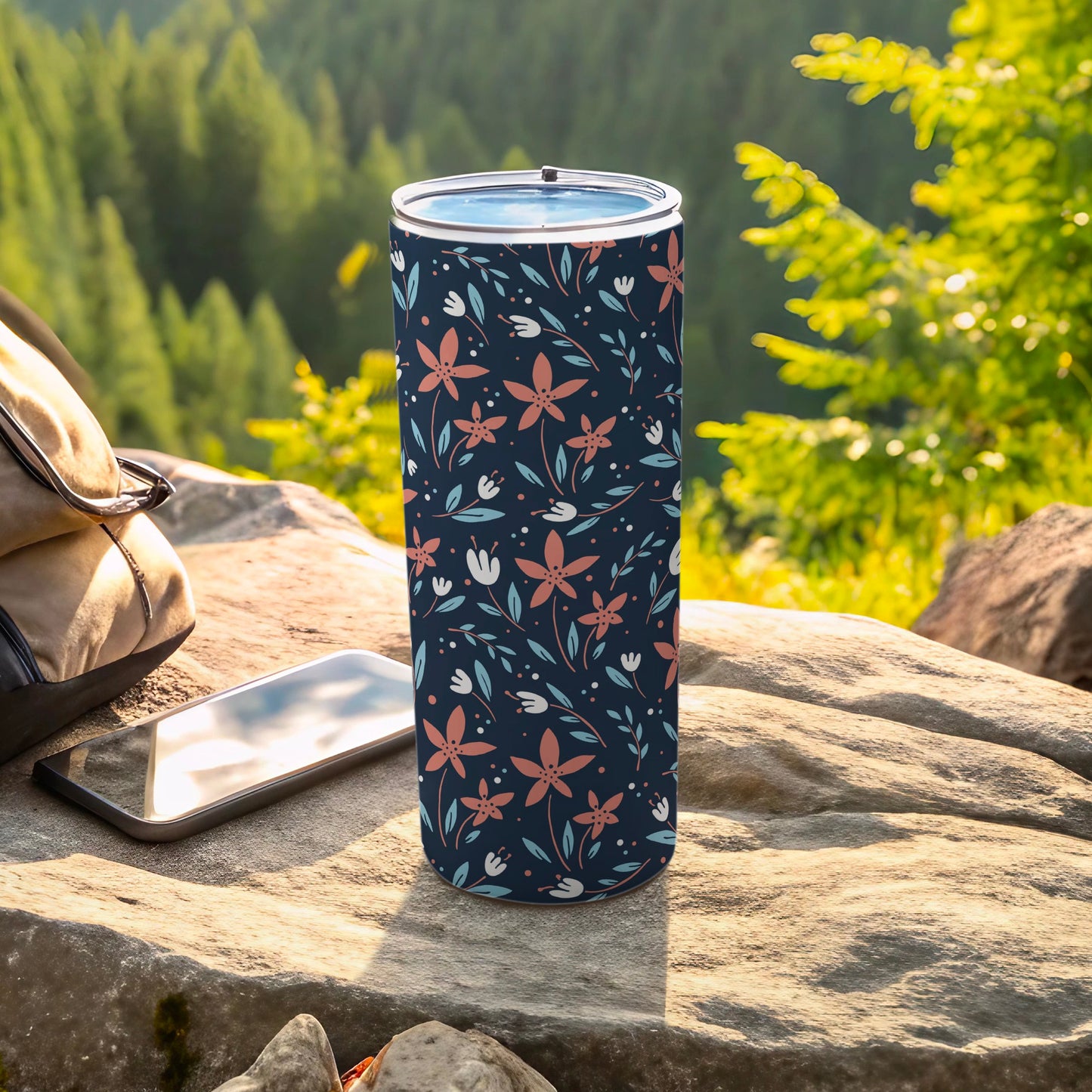 Floral Pattern Insulated Tumbler Great for Outdoors