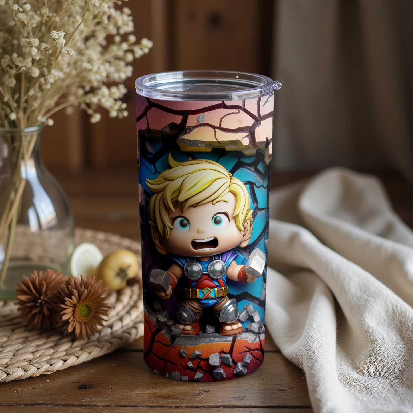 Cute Action Figure Hero Tumbler for Kids and Collectors