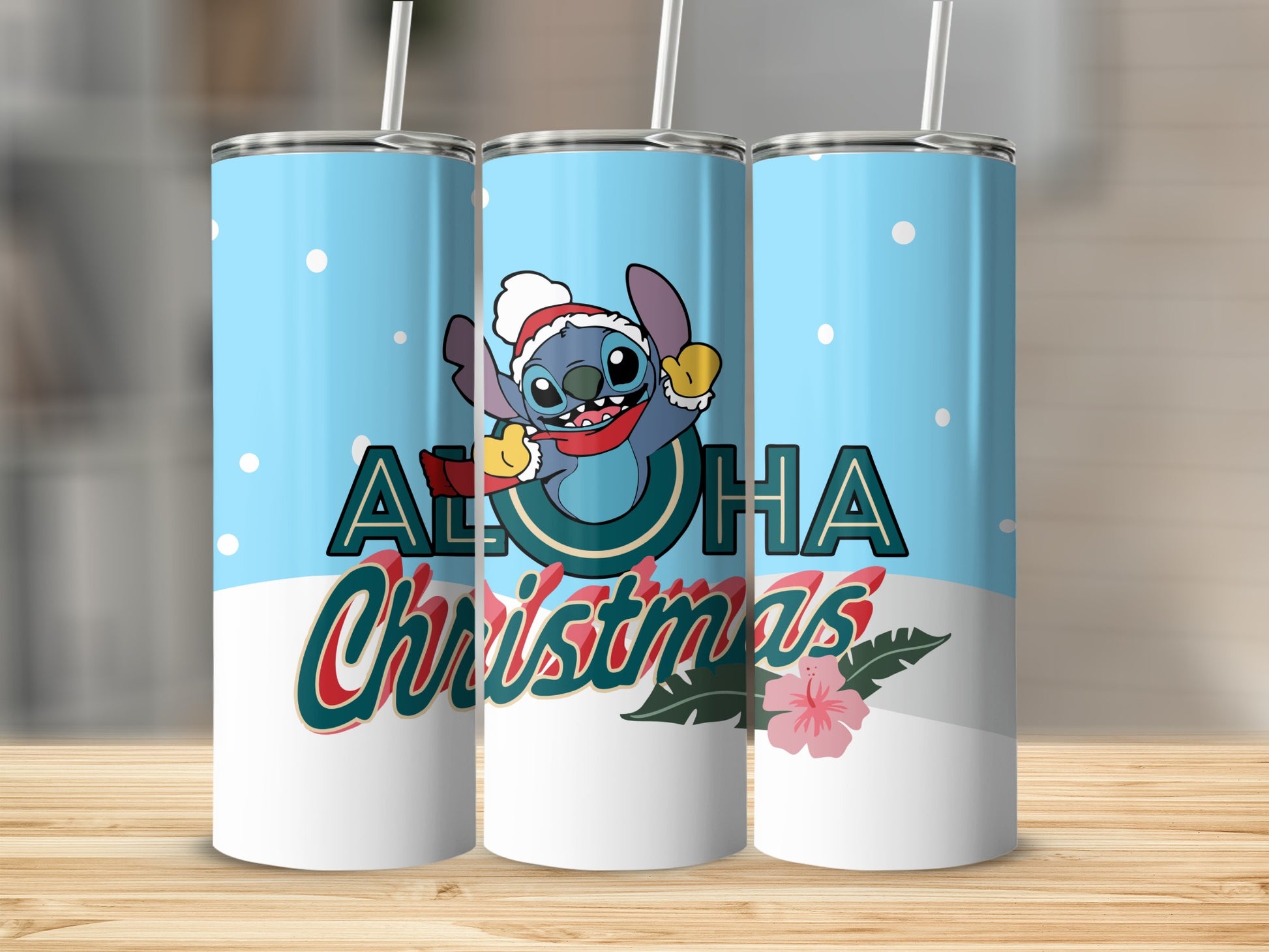 Aloha Christmas Themed Tumbler Perfect Gift Idea