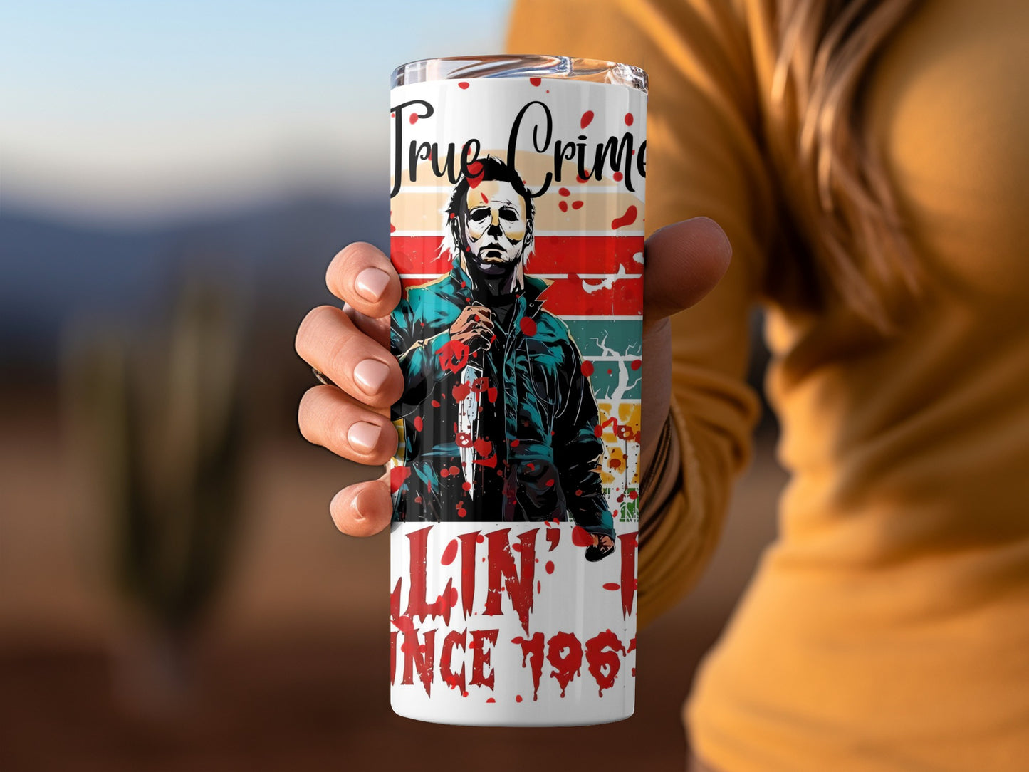 True Crime Killin' Since 1963 Horror Themed Tumbler