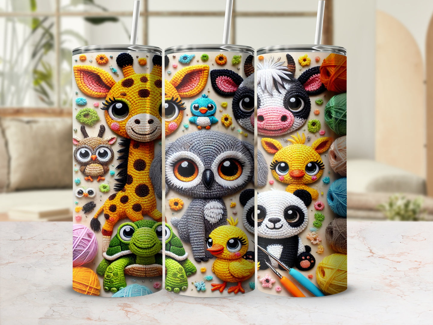 Cute Cartoon Animal-Themed Tumblers for Kids