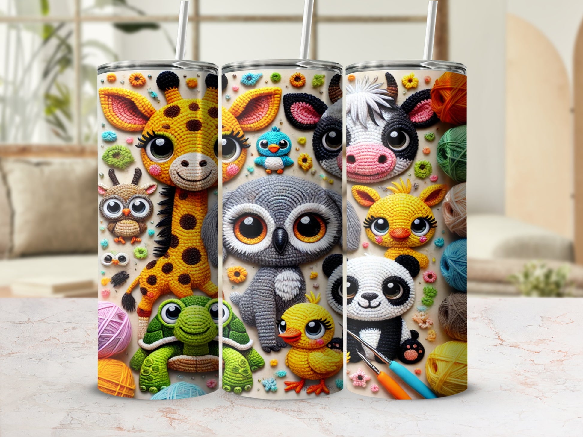 Cute Cartoon Animal-Themed Tumblers for Kids