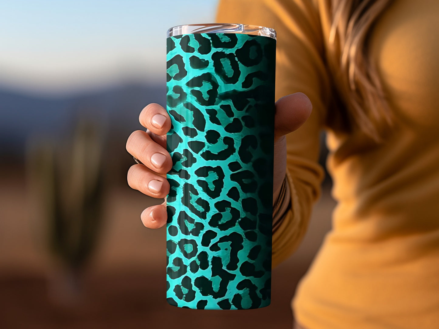 Vibrant Leopard Print Tumbler for Stylish Beverage Holder