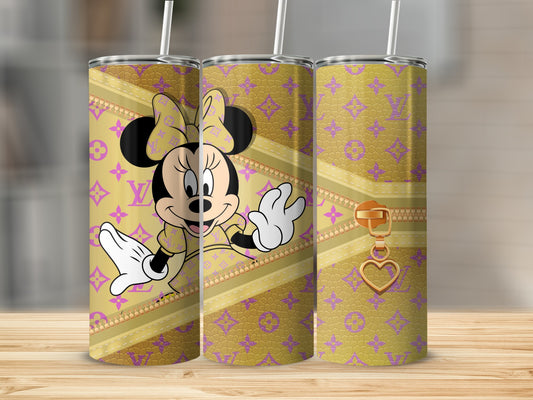 Cute Minnie Mouse and Heart Design Tumbler Cup