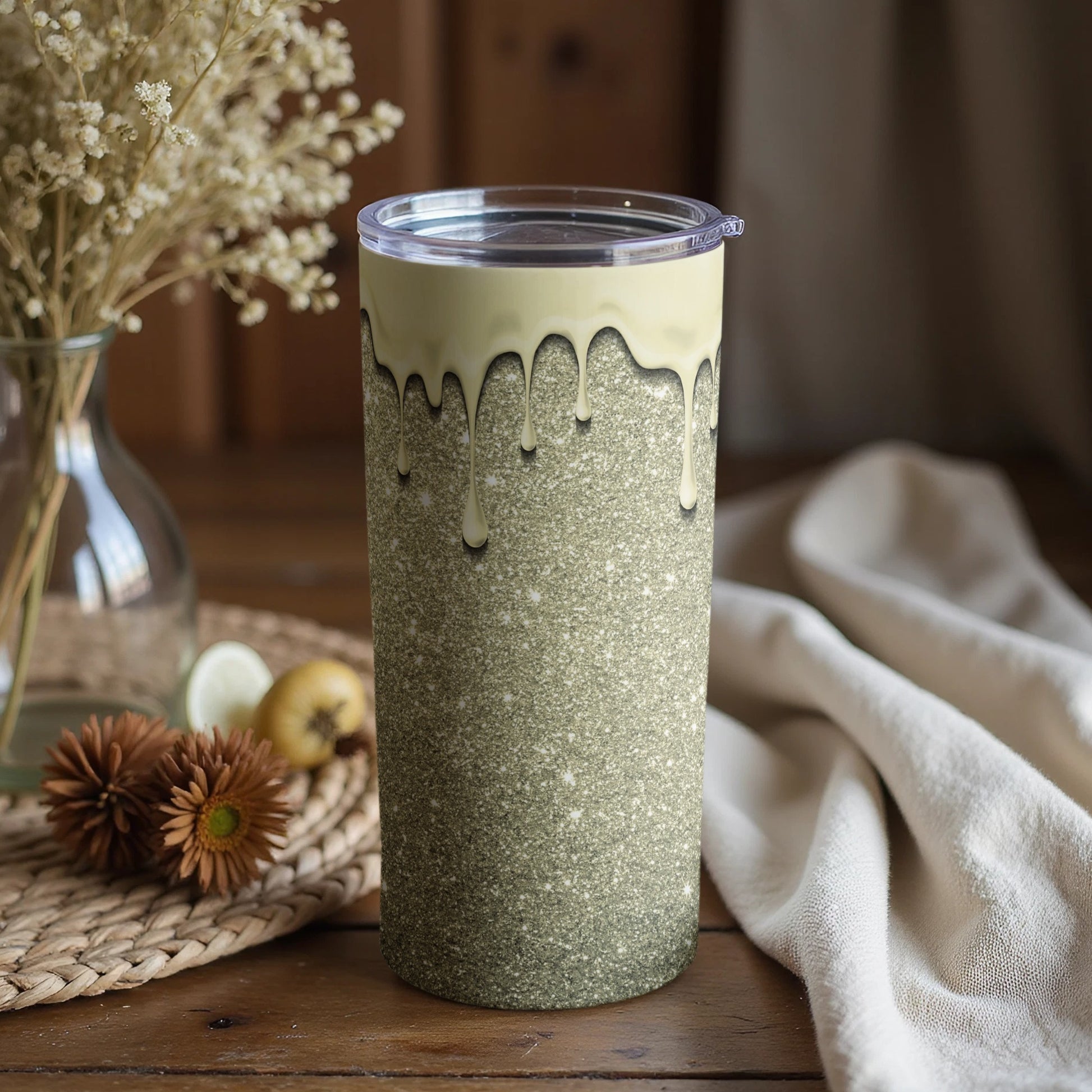 Stylish Drip Effect Insulated Tumbler for Travel
