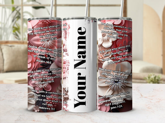 Personalized Scripture and Inspirational Quotes Tumbler