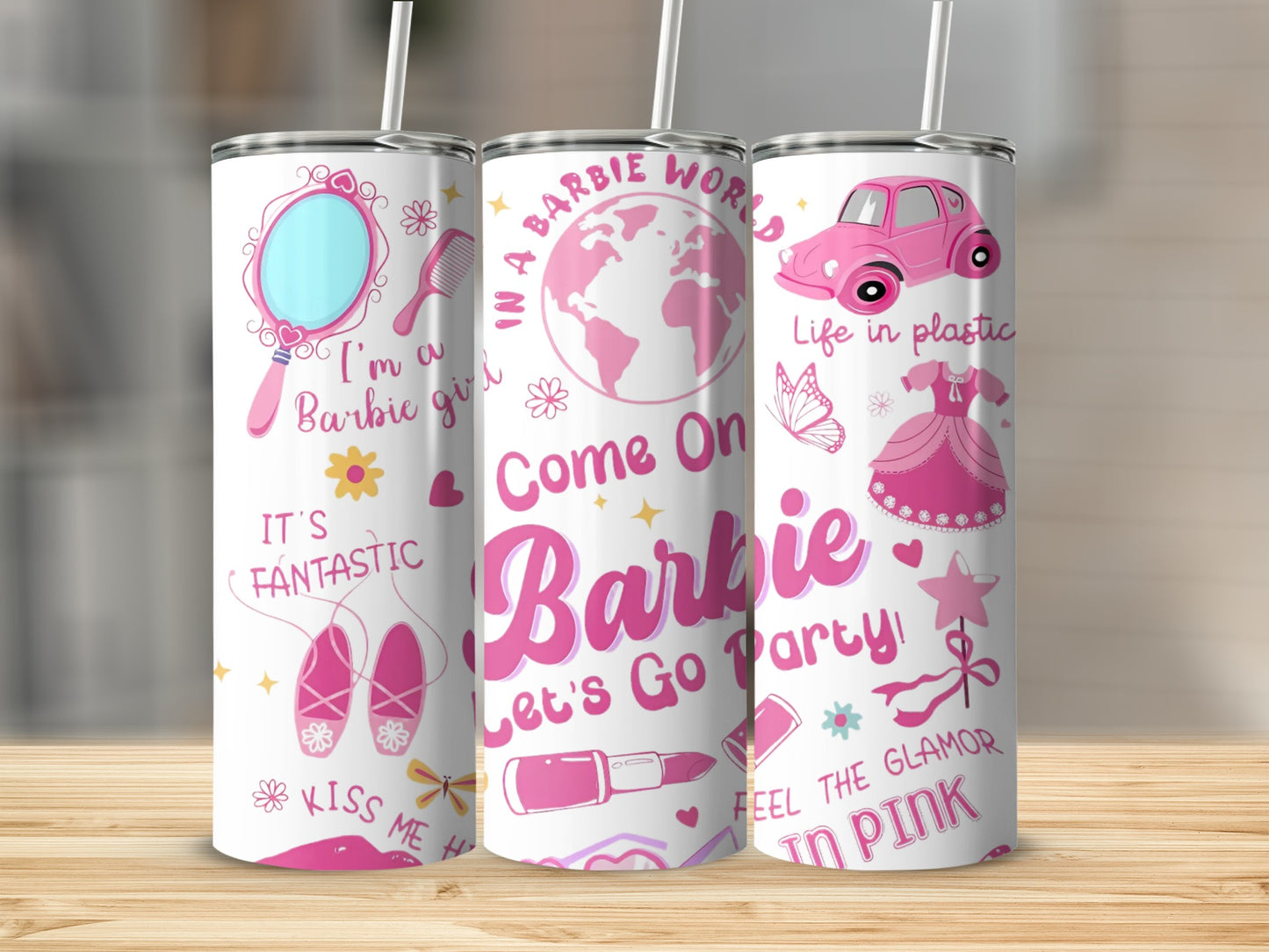 Barbie Inspired Design Insulated Tumbler Cup