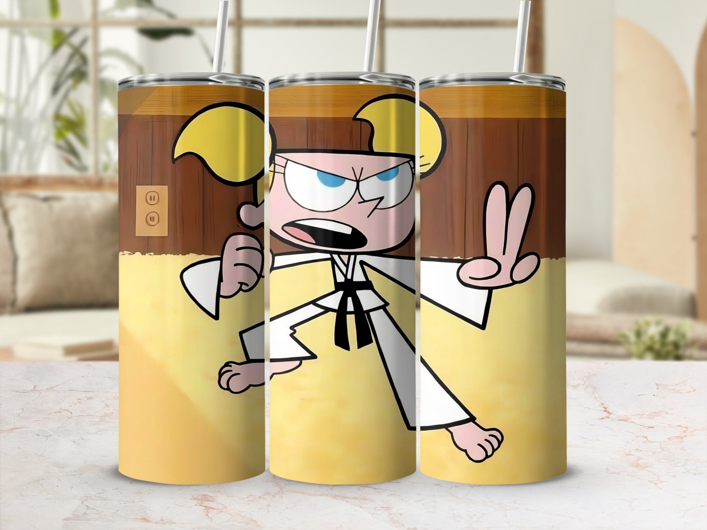 Cartoon Martial Artist Character Design Insulated Tumbler