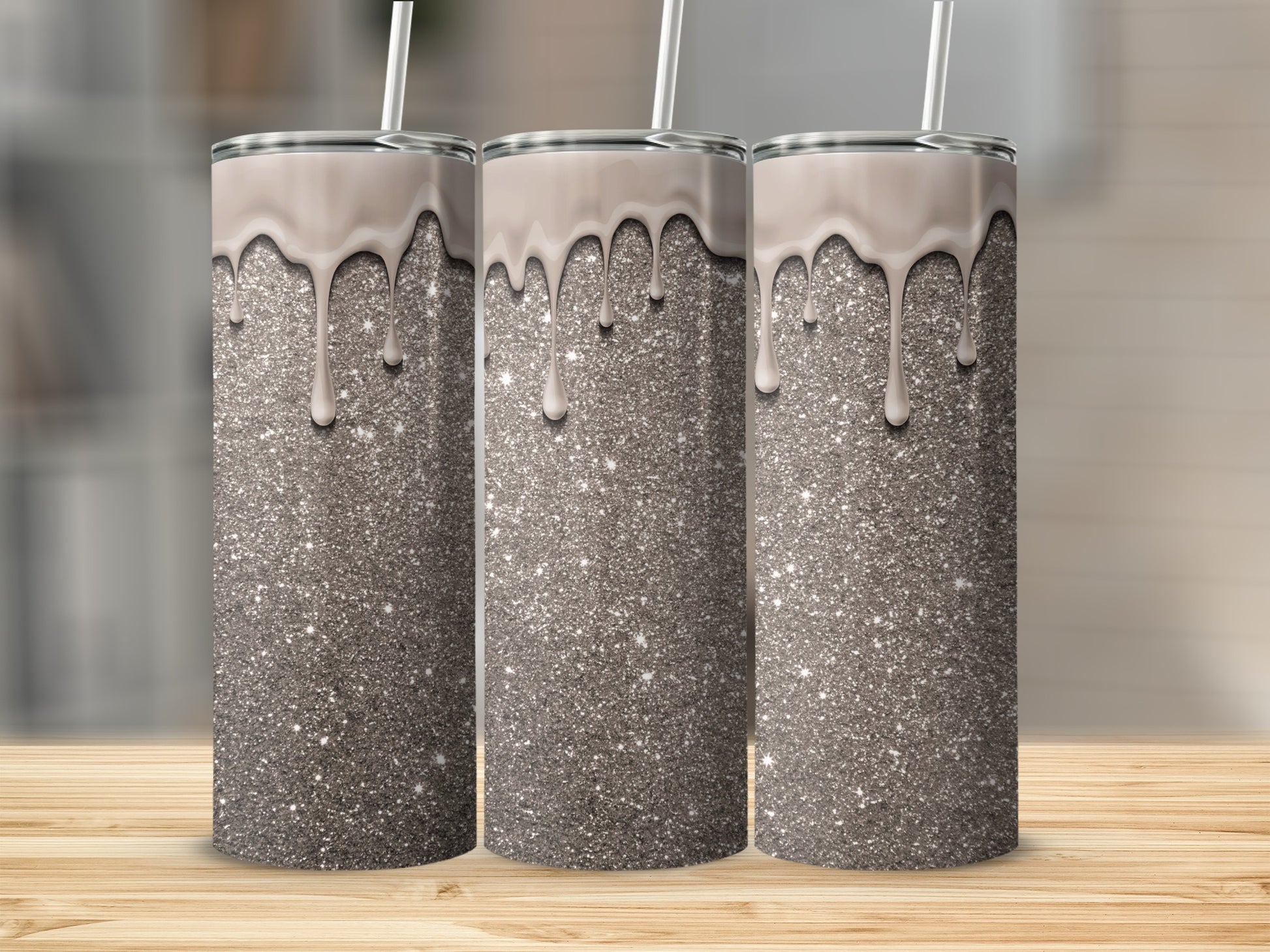 Glitter and Drip Design Insulated Tumbler Product
