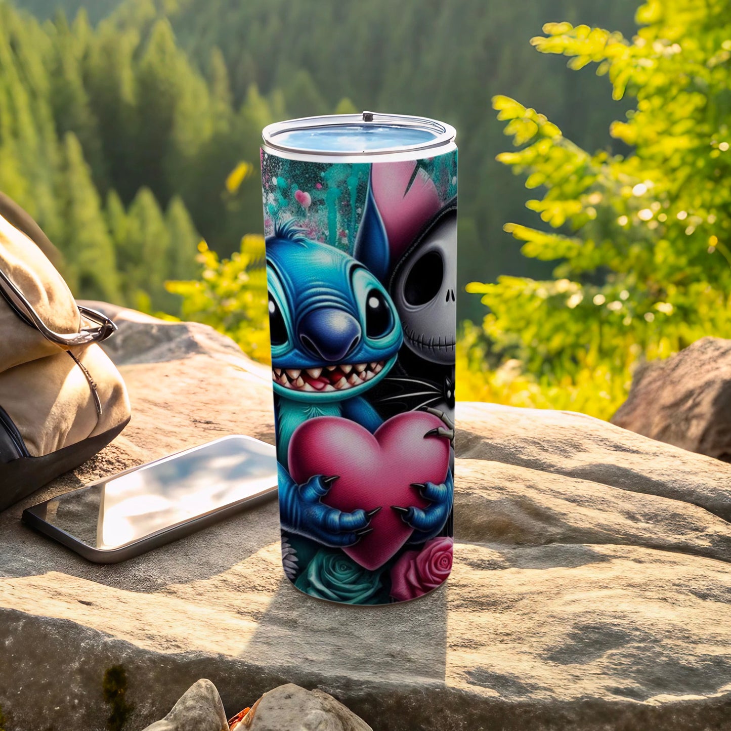 Colorful Cartoon Characters Printed Tumbler Cup