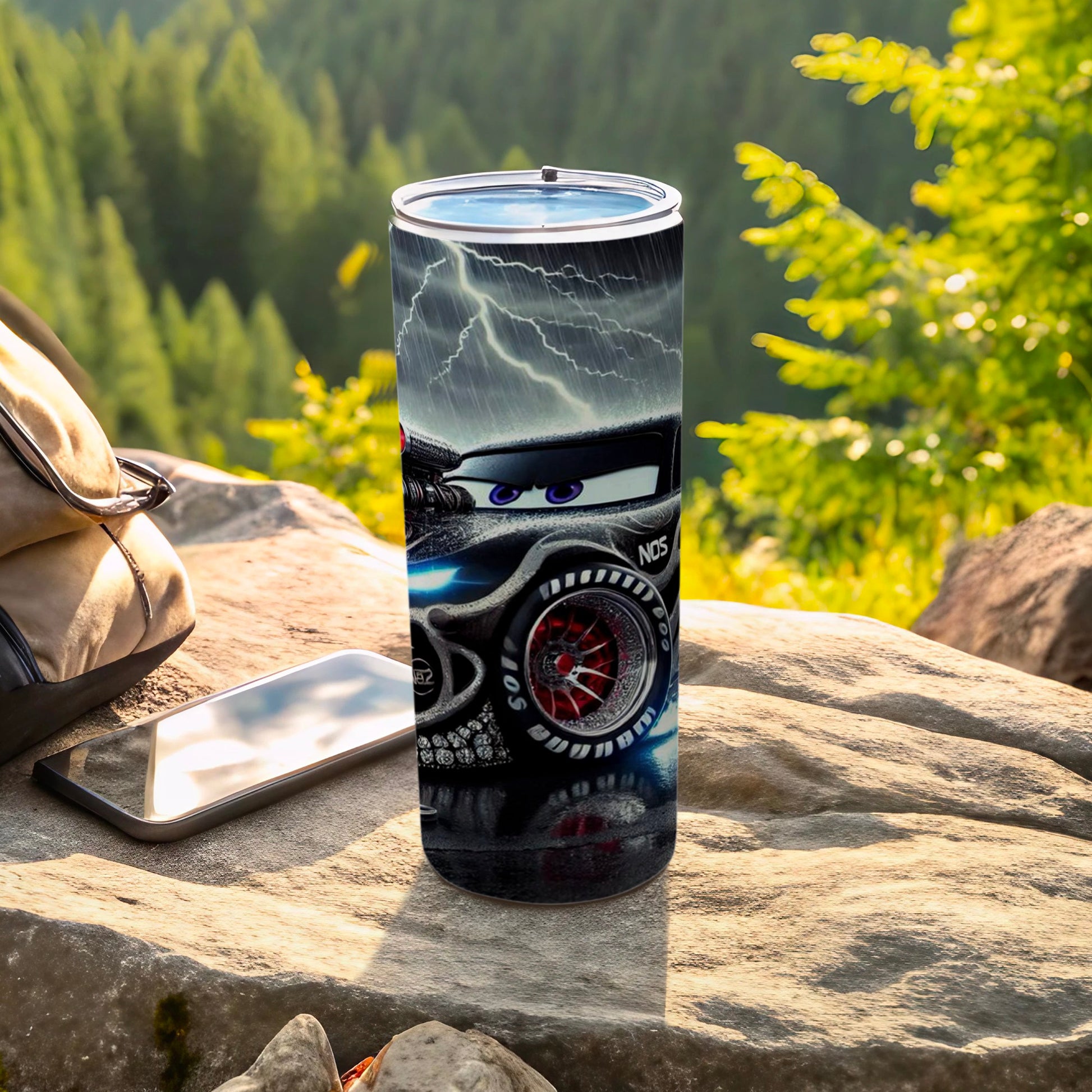 Custom Racing Car Design Stainless Steel Tumbler