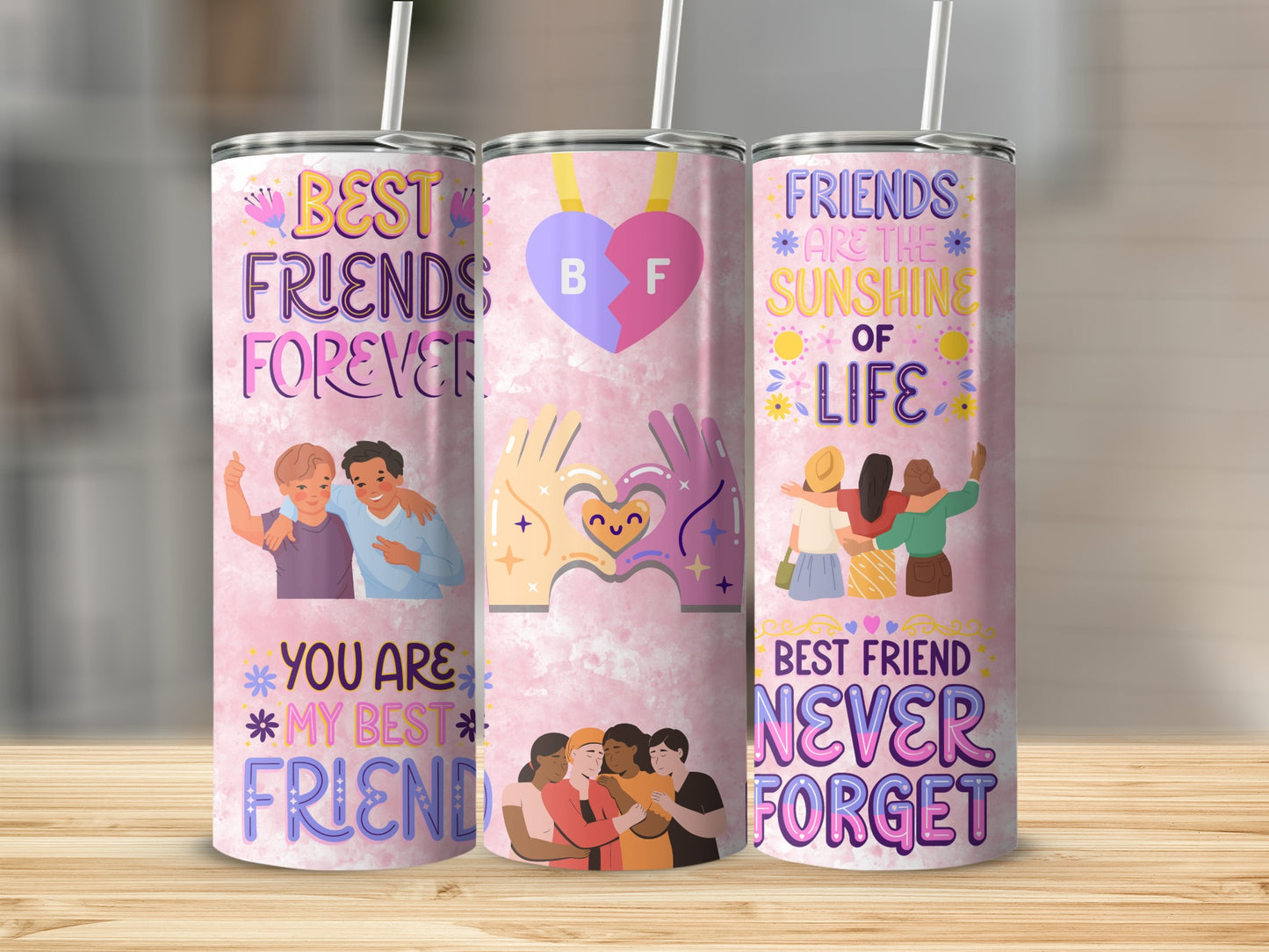 Best Friends Forever Friends Are The Sunshine Tumblers