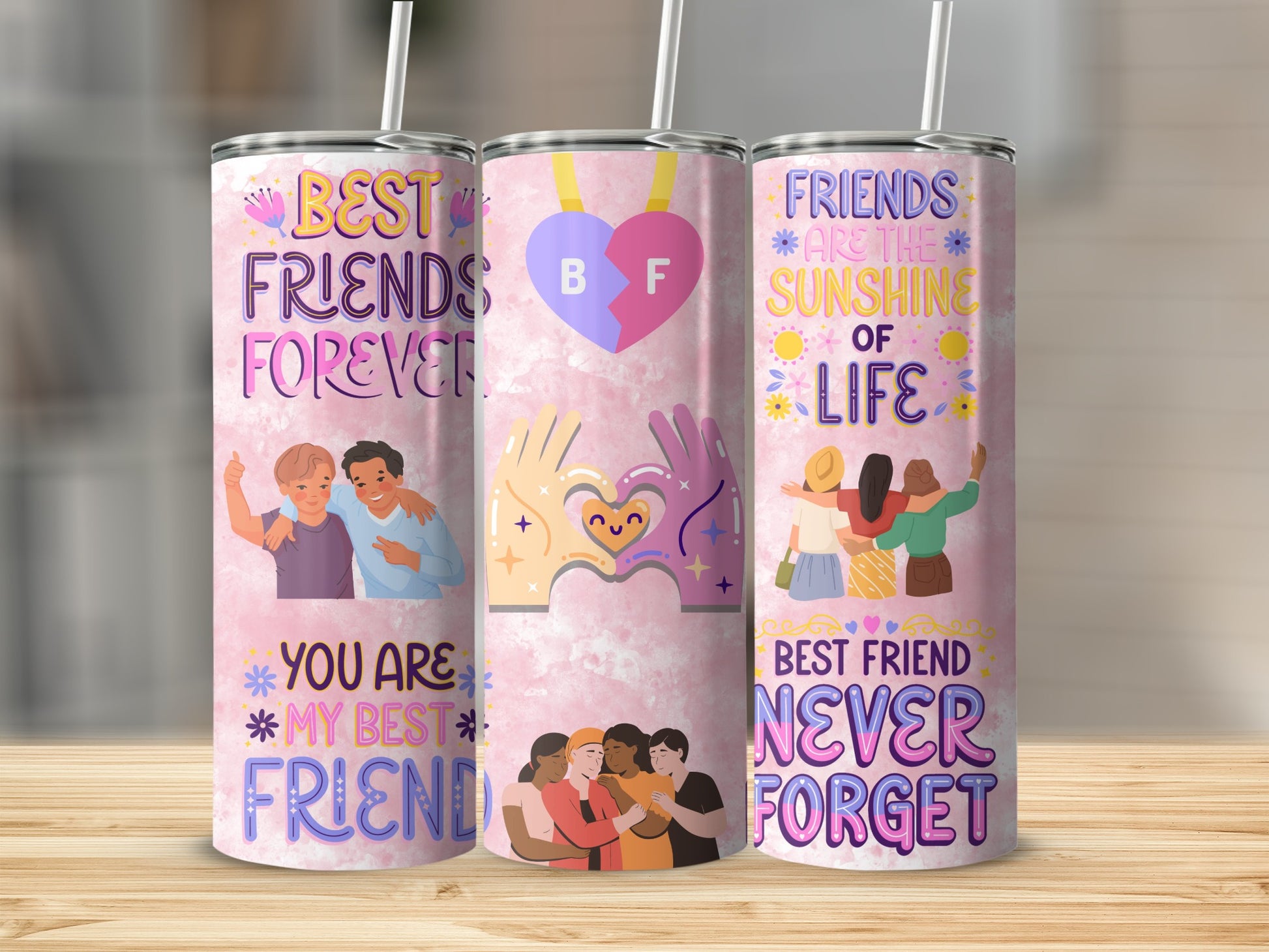 Best Friends Forever Friends Are The Sunshine Tumblers