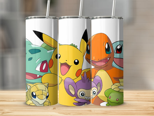 Colorful Cartoon Characters Tumbler Set for Kids and Fans