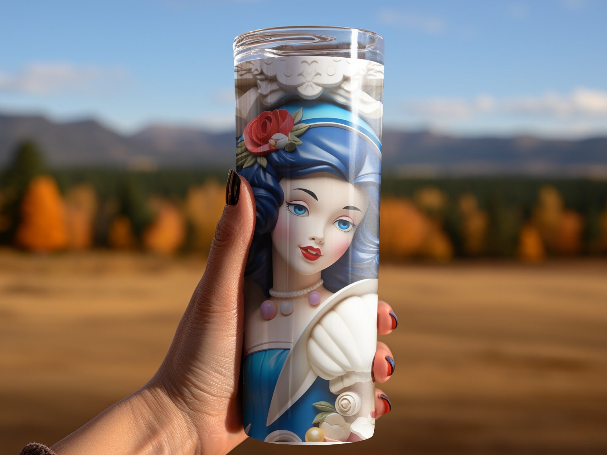 Enchanting Princess Tumbler for Elegant Beverage Enjoyment