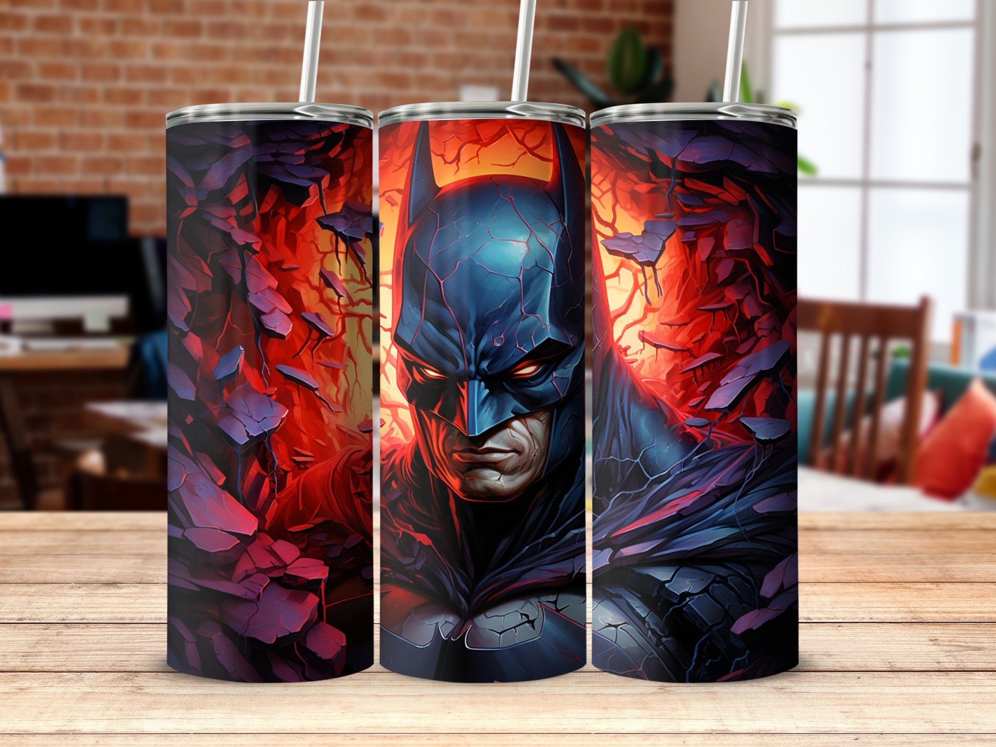 Batman Villain Shattering Scene Tumbler Cup