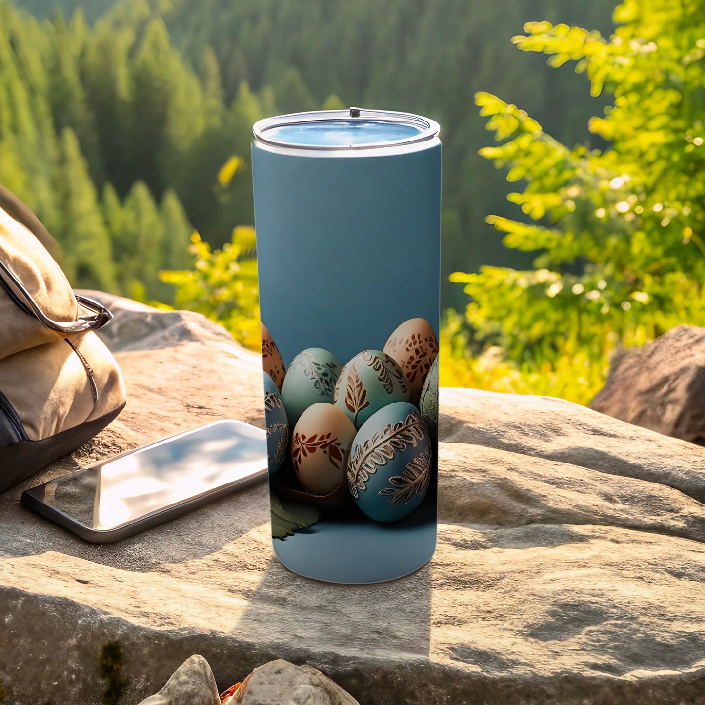 Intricate Pysanky Eggs Design Travel Tumbler product type