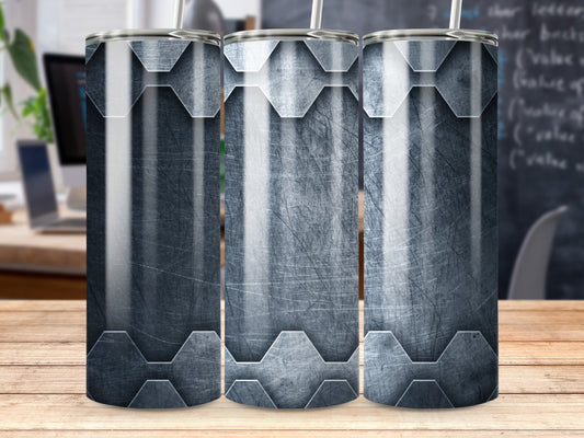 Metal Scratched Pattern Design Grunge Surface Plate Tumblers