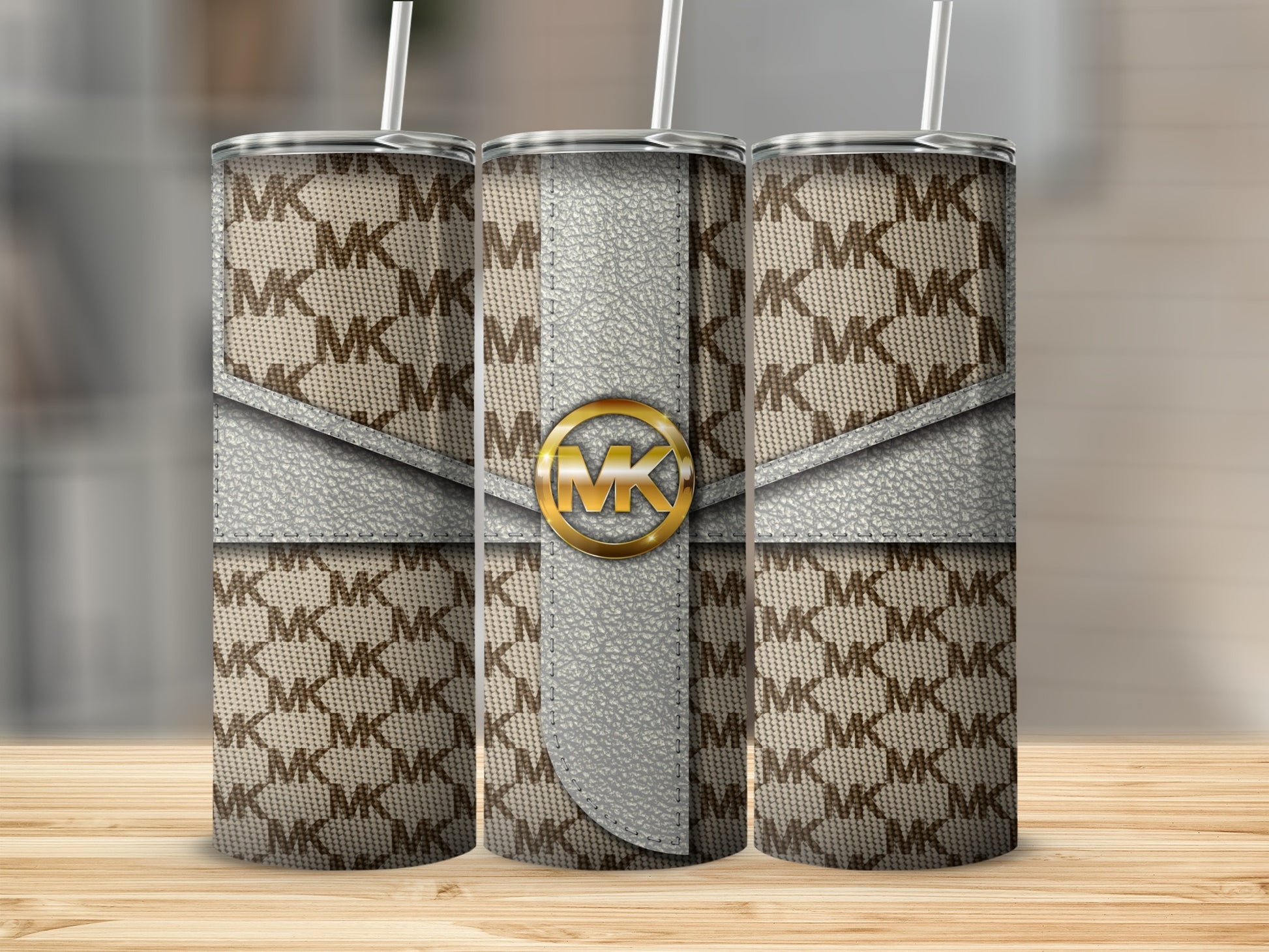 Stylish Designer MK Logo Insulated Tumbler Flask