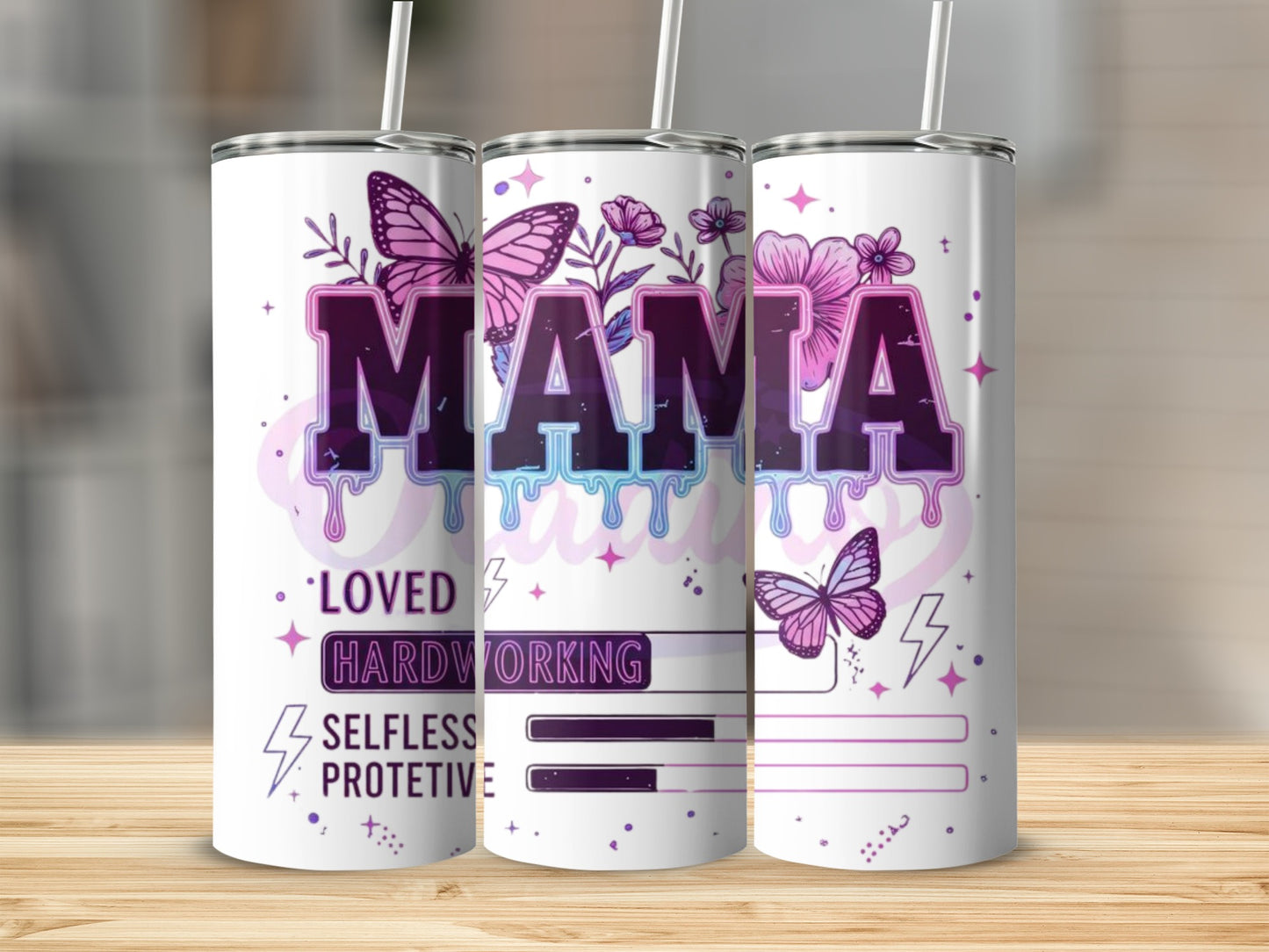 Mama Loved Hardworking Selfless Protective Tumbler